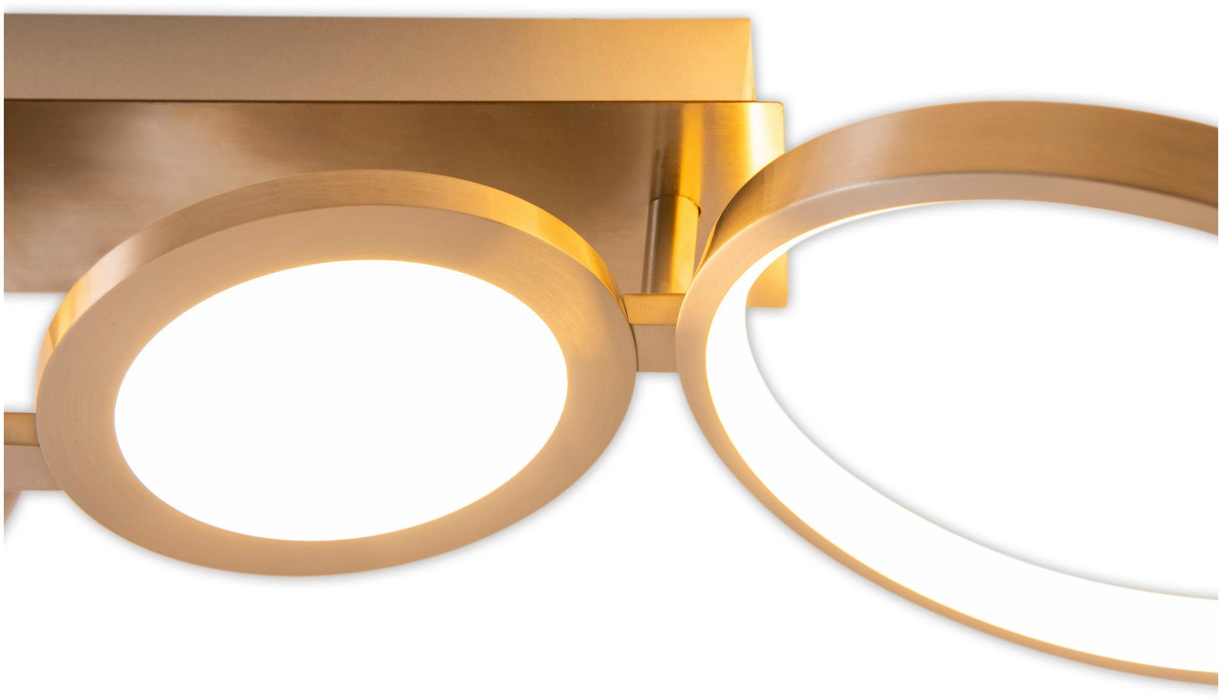 näve Led-plafondlamp Stelari 3-traps dimbaar via wandschakelaar, schijfoptiek, led warmwit, l: 100 cm (1 stuk)