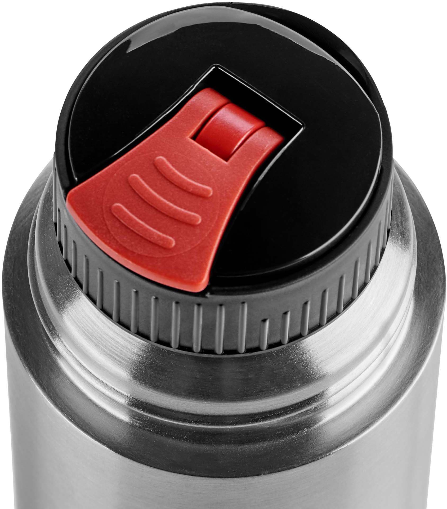 Emsa Thermosfles Mobilty Edelstaal zwart, Safe Loc-sluiting, 100% dicht, 12h heet/24h koud