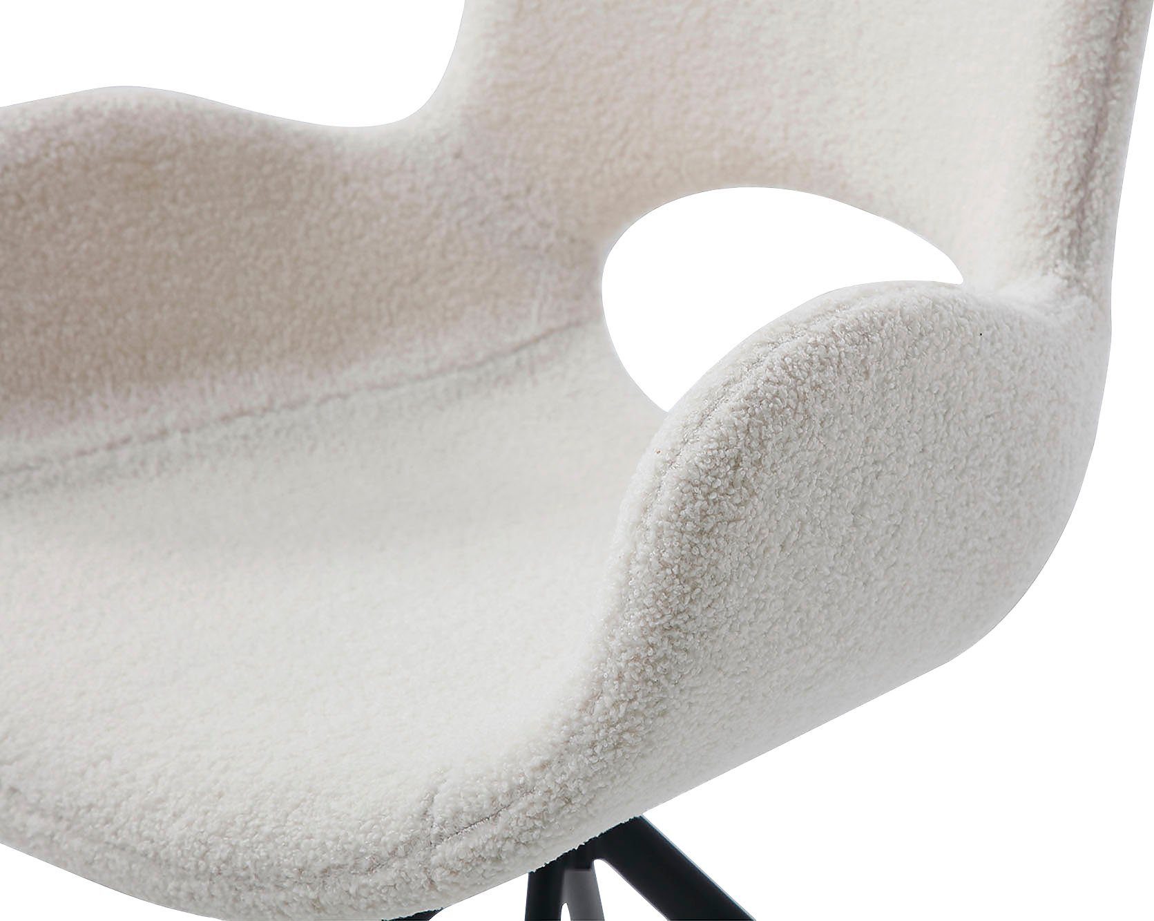 SalesFever Eetkamerstoel 180° draaiplaat onder de zitting, met rug cut-out