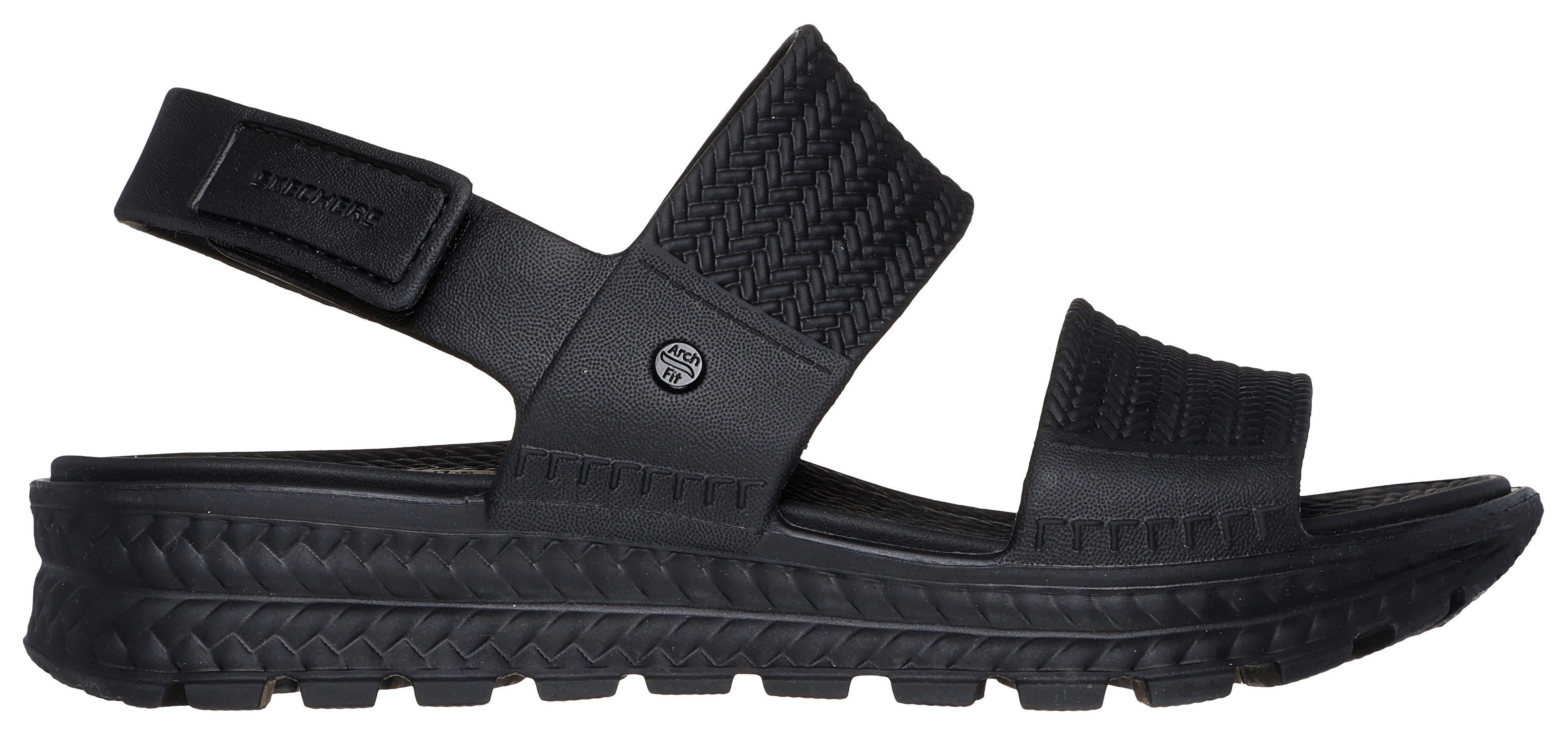 Skechers Sandalen ARCH FIT FOOTSTEPS-SUNNY DAYS , plateau sandaal, zomerschoen met klittenband
