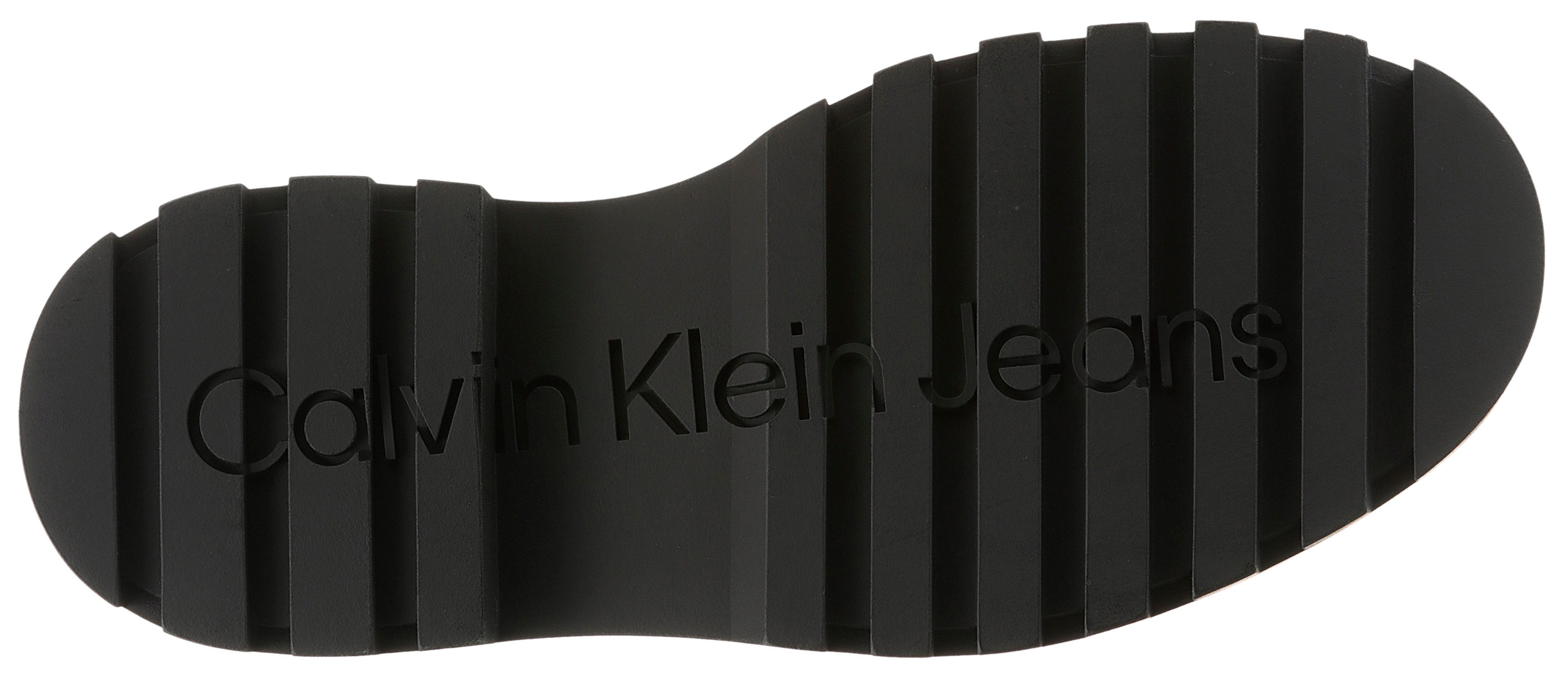 Calvin Klein Chelsea-boots LUGGED CHELSEA BOOT HIGH LTH Enkellaars, Klassiek-Boots, stretchinzetstukken, met aantreklus