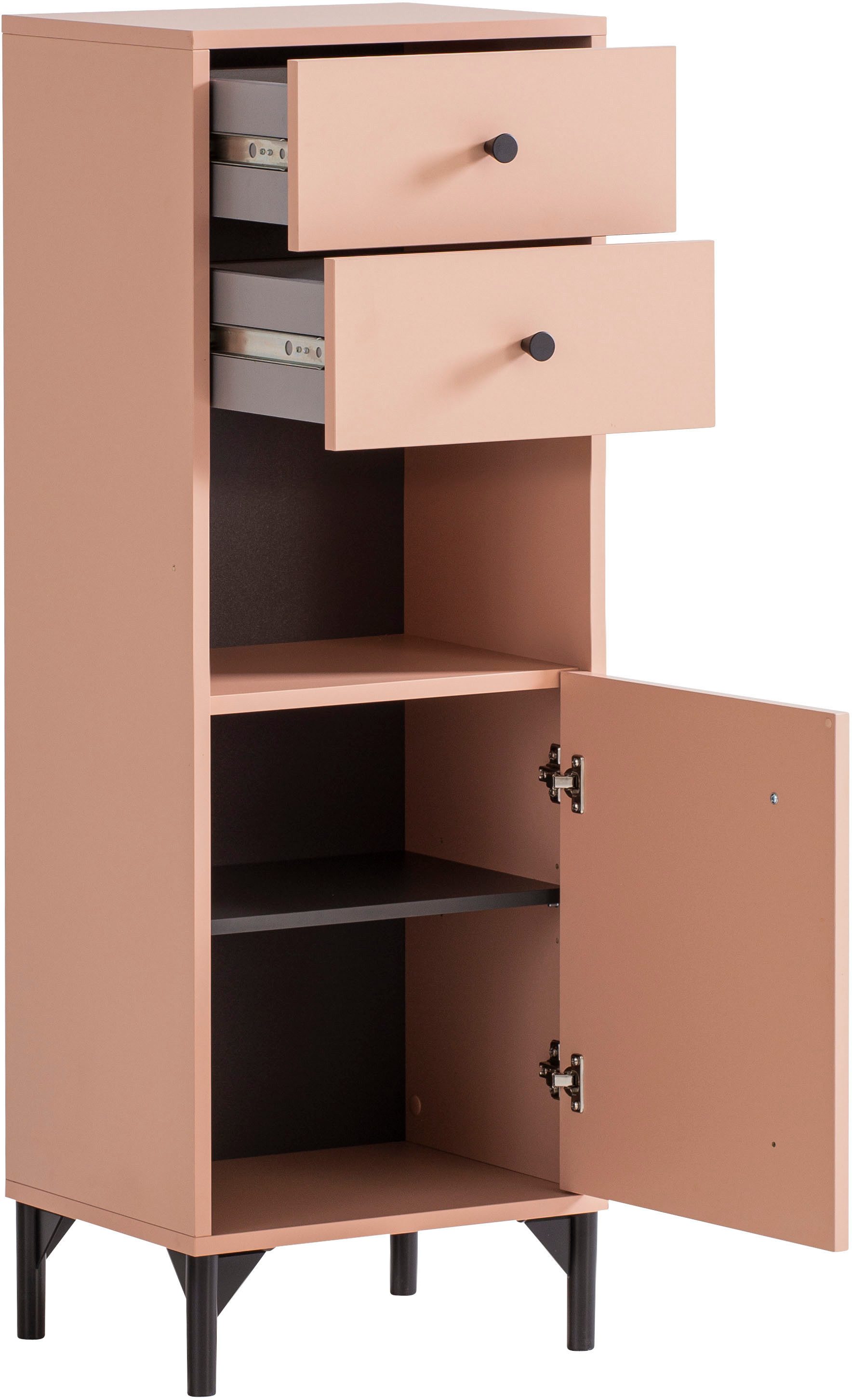 Schildmeyer Halfhoge kast Smash, breedte 40 cm Abrikozen decor, verwisselbare deuropening