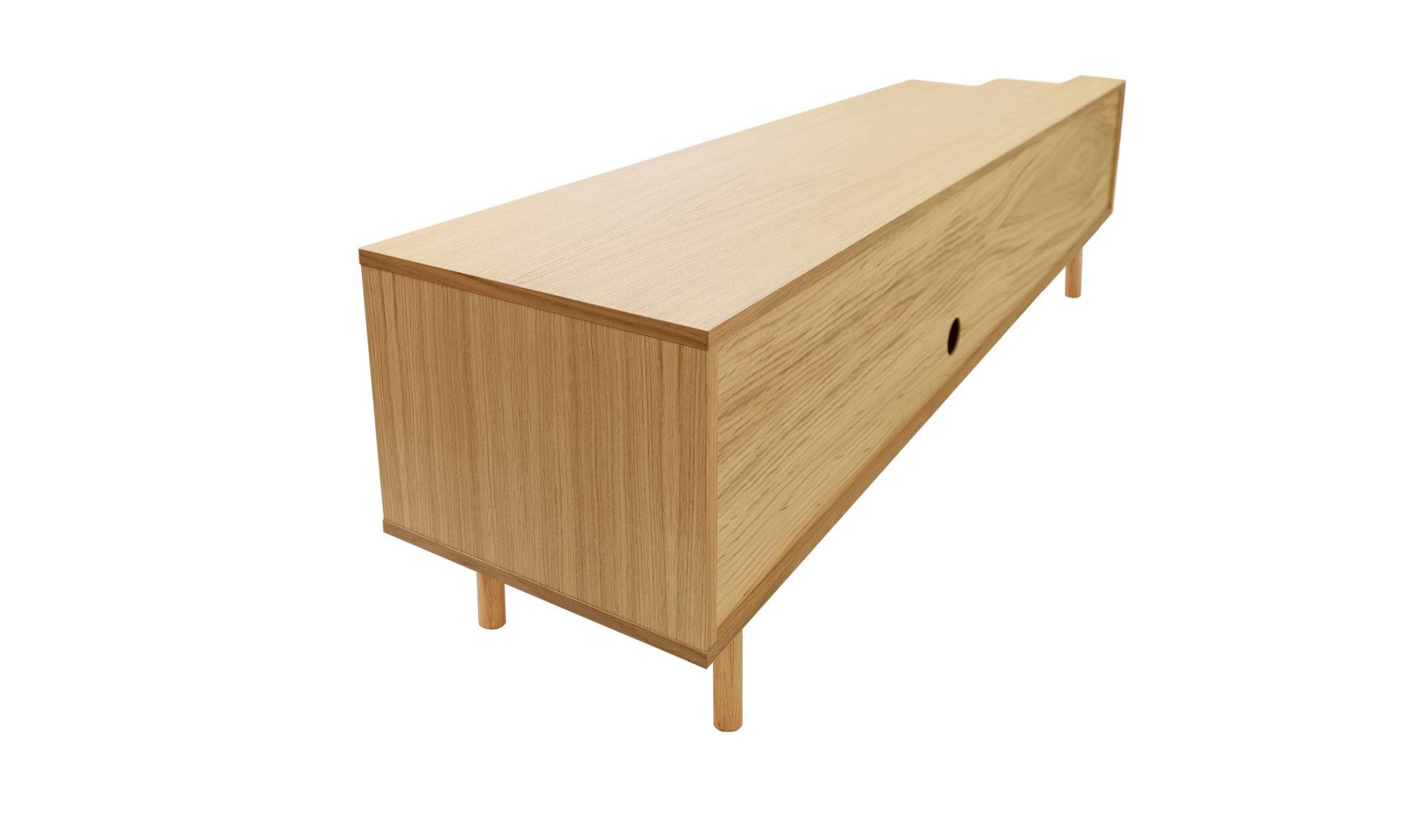 Woodman Tv-meubel Shift met echt houtfineer van eiken, breedte 189 cm, met push-to-open