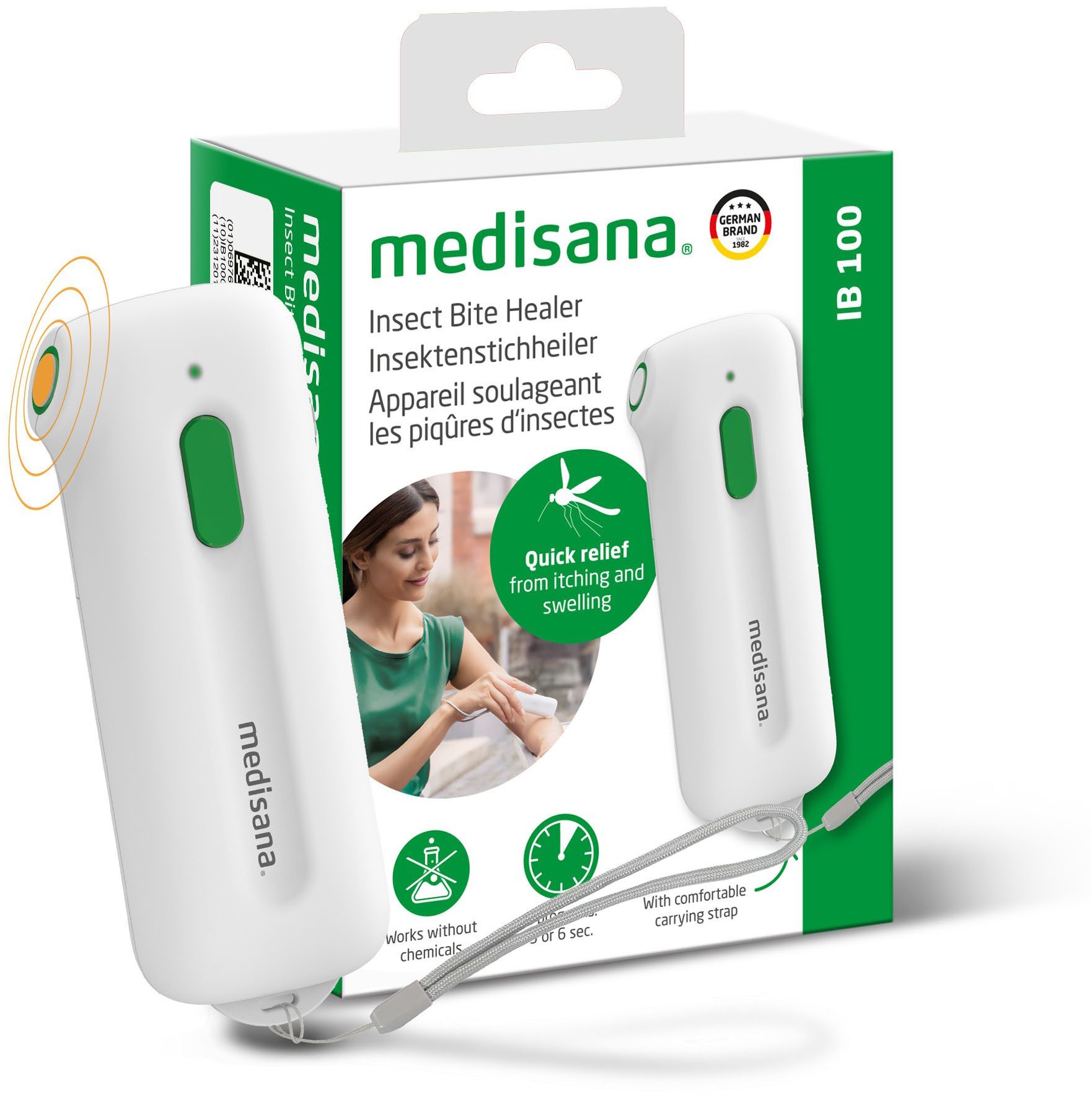 Medisana Insectenbeetgenezer IB 100 snel opwarmend, compact, gecertificeerd medisch product, handig