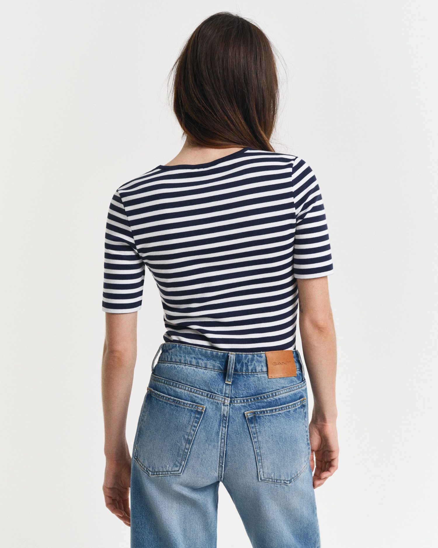 Gant T-shirt SLIM STRIPED 1X1 RIBBED KA T-SHIRT