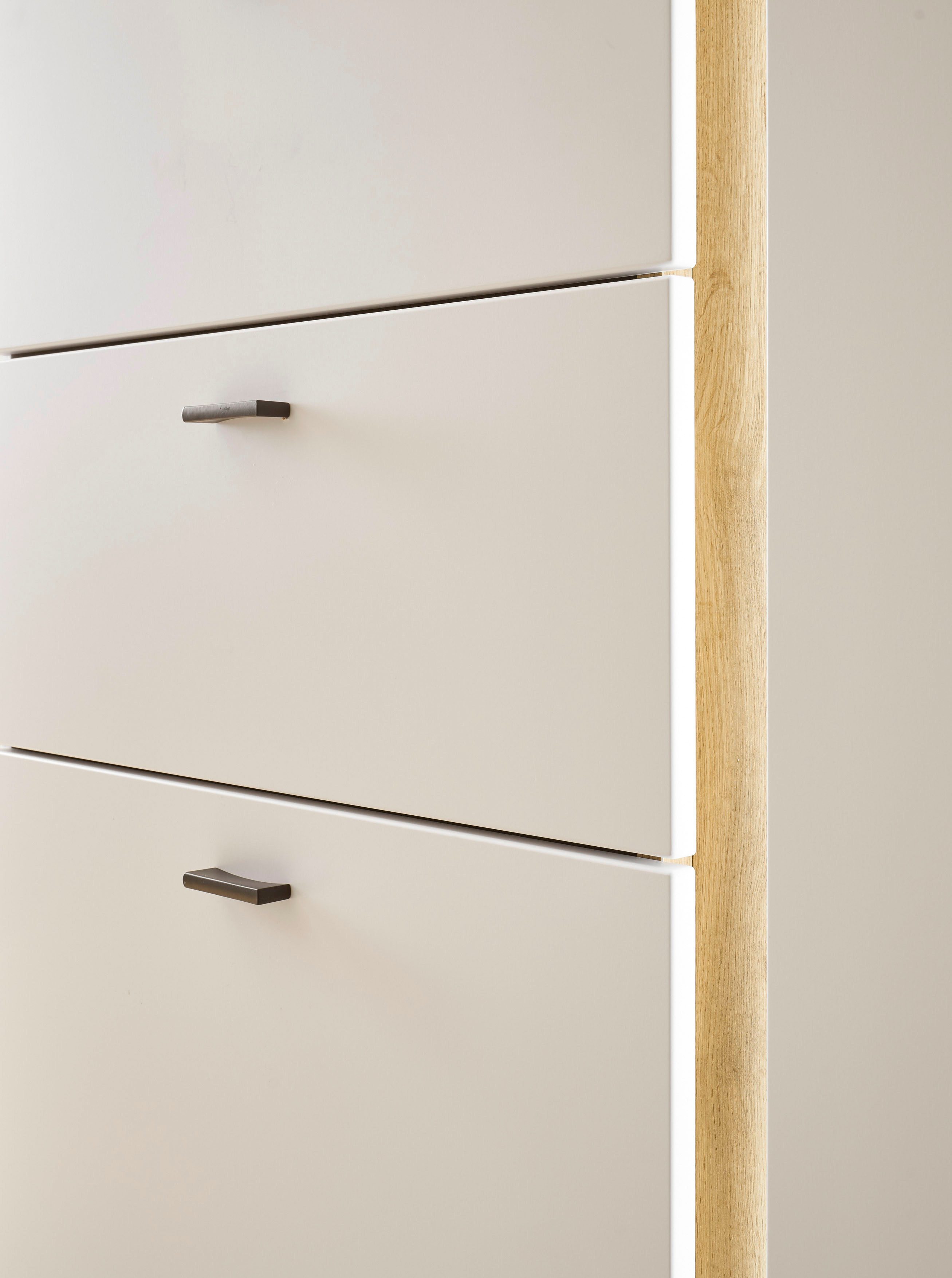 INOSIGN Wandmeubel Long Island in moderne trendkleur, inclusief verticale verlichting, breedte 260 cm (set, 3-delig)