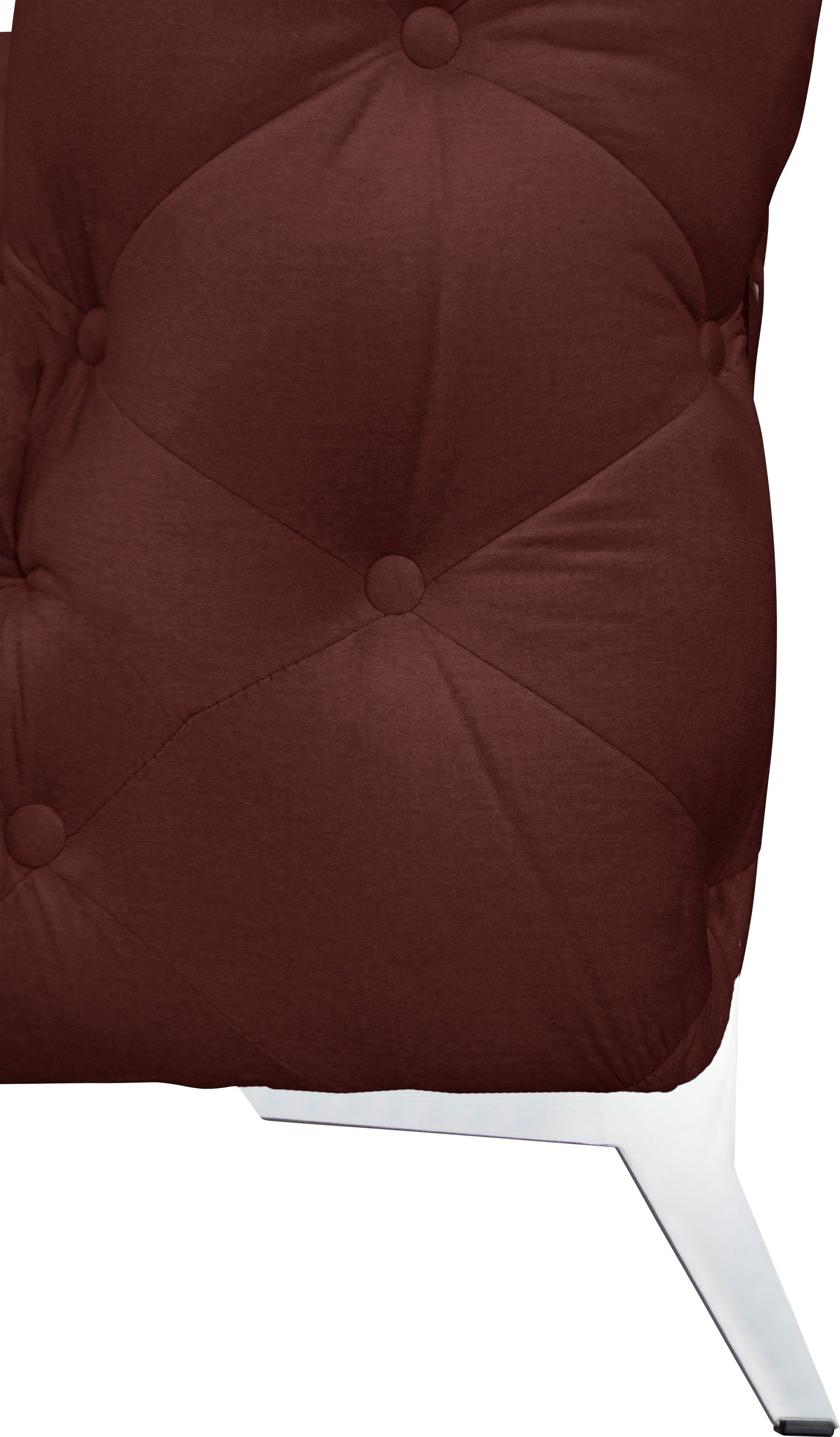 Leonique Chesterfield-bank Amaury L-vorm Chesterfield-look, bxd elk 262 cm, kleur van de poten ter keuze