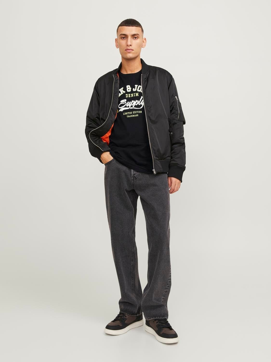 Jack & Jones Shirt met ronde hals JJELOGO TEE SS O-NECK 2 COL SS24 SN