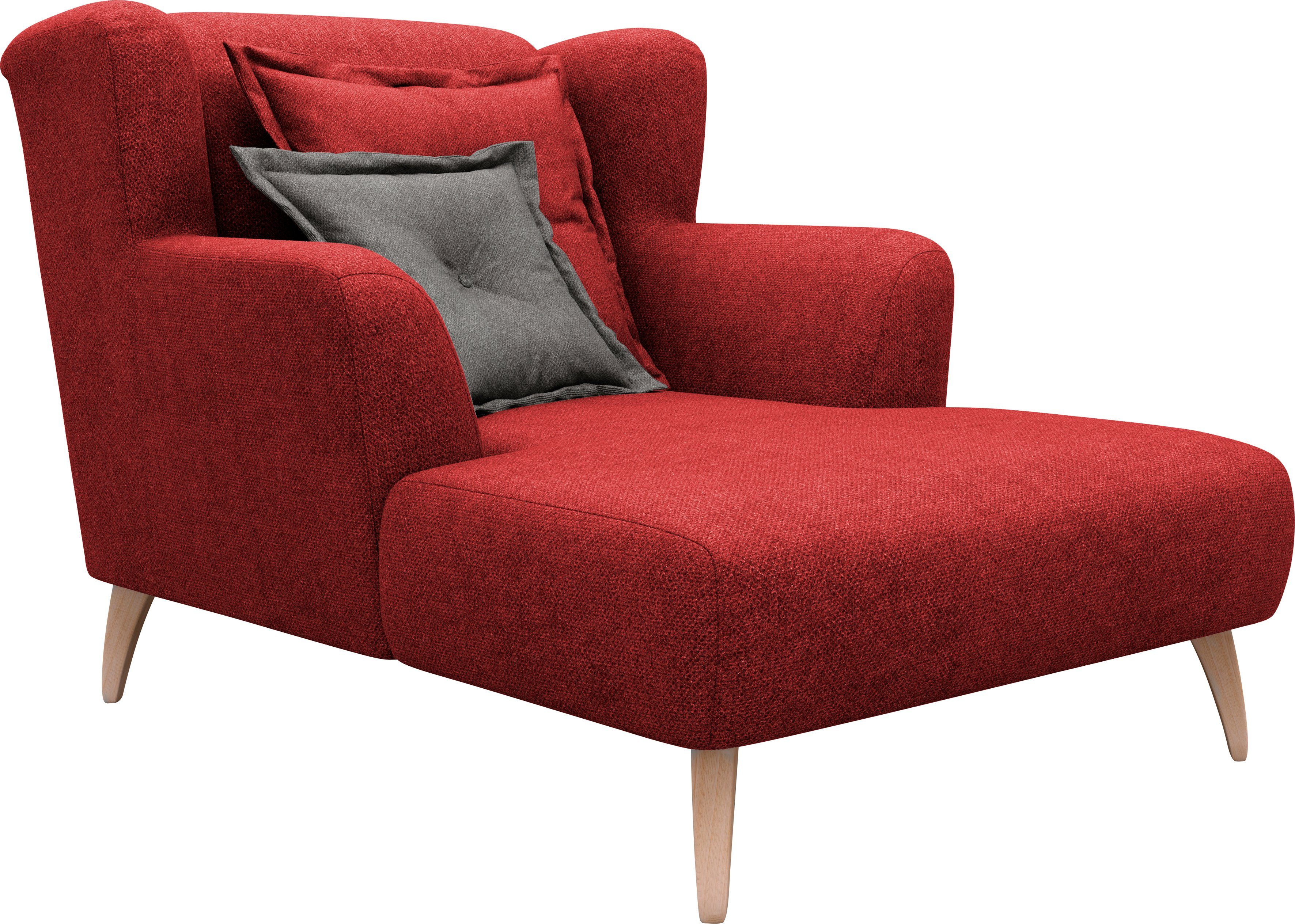 Home affaire Loveseat Baggio met houten voetjes