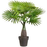 creativ green kunstpalm palm mini in een plastic pot groen