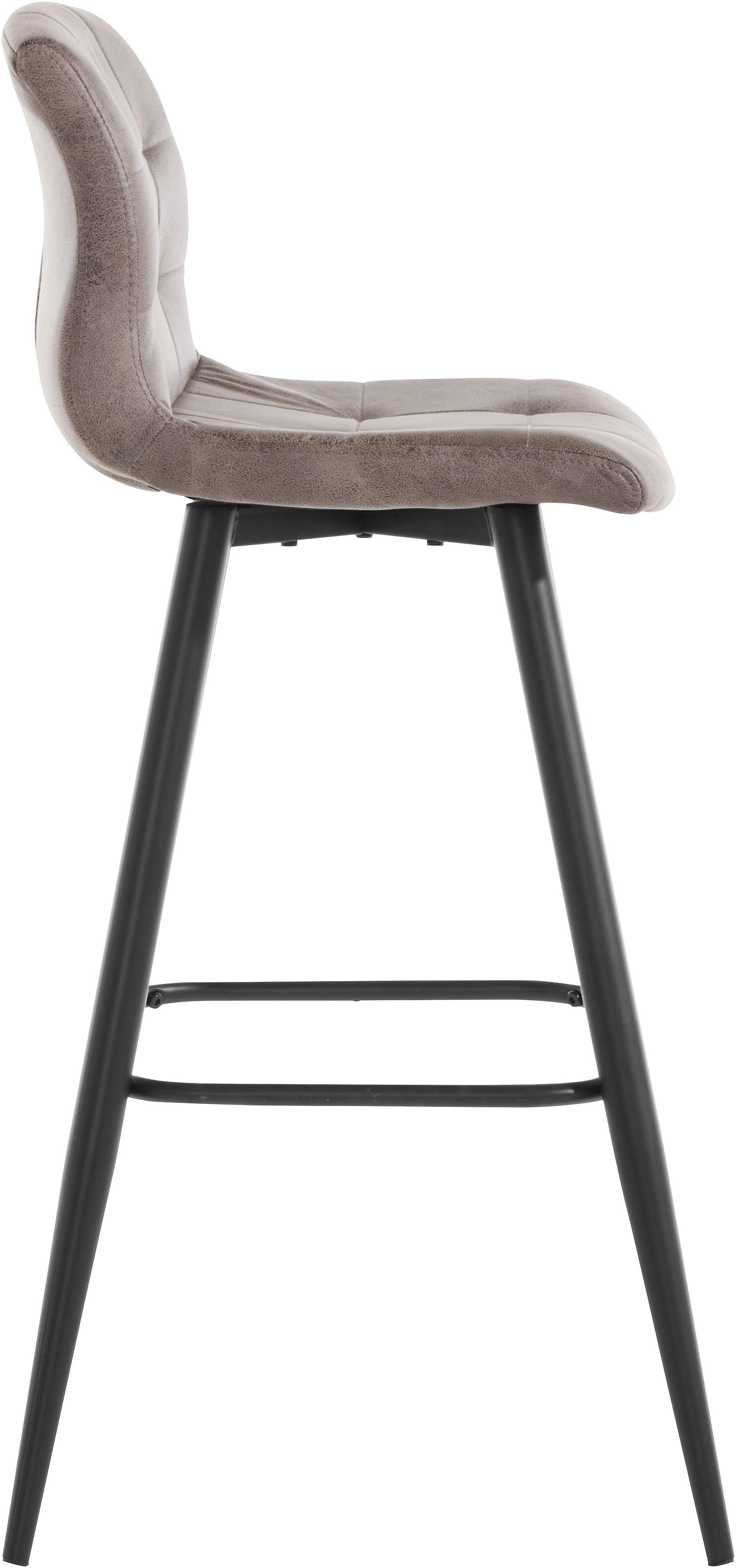 Homexperts Barkruk Sarah , overtrekstof van microvezel vintage of weefstof, met voetreling (set)