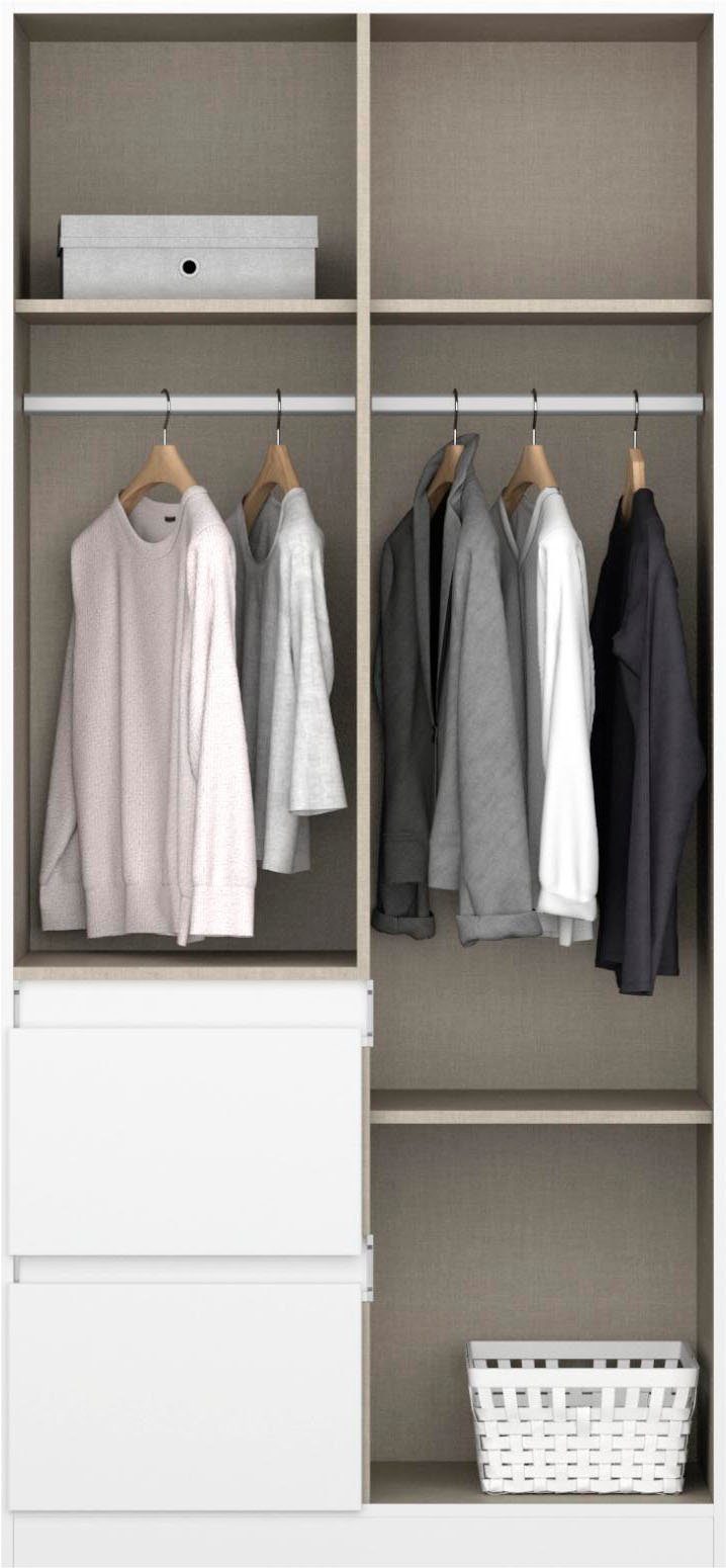 rauch Draaideurkast Kledingkast kast garderobe waskast NIDDA met moderne grepless front en push-to-open functie made in germany