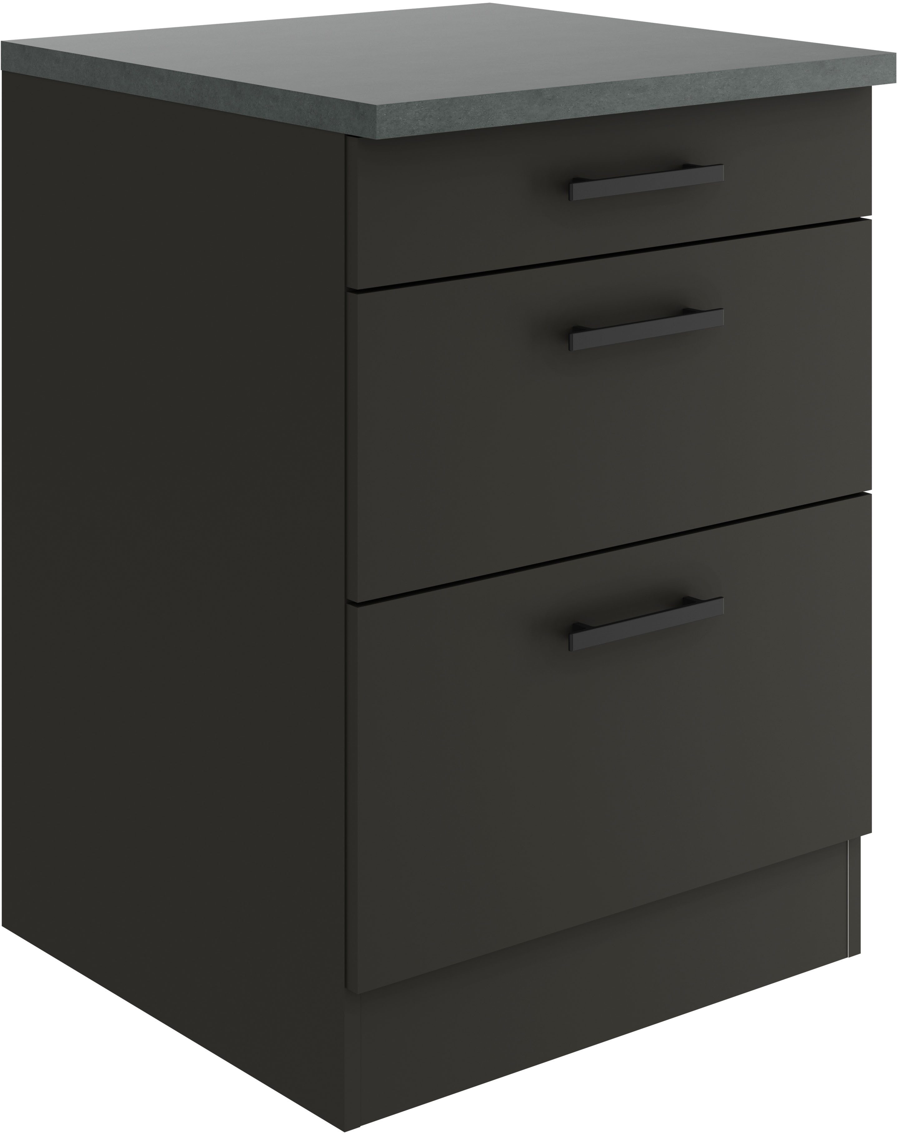 OPTIFIT Onderkast Palma Breedte 60 cm, met 3 lades onderkasten grijs