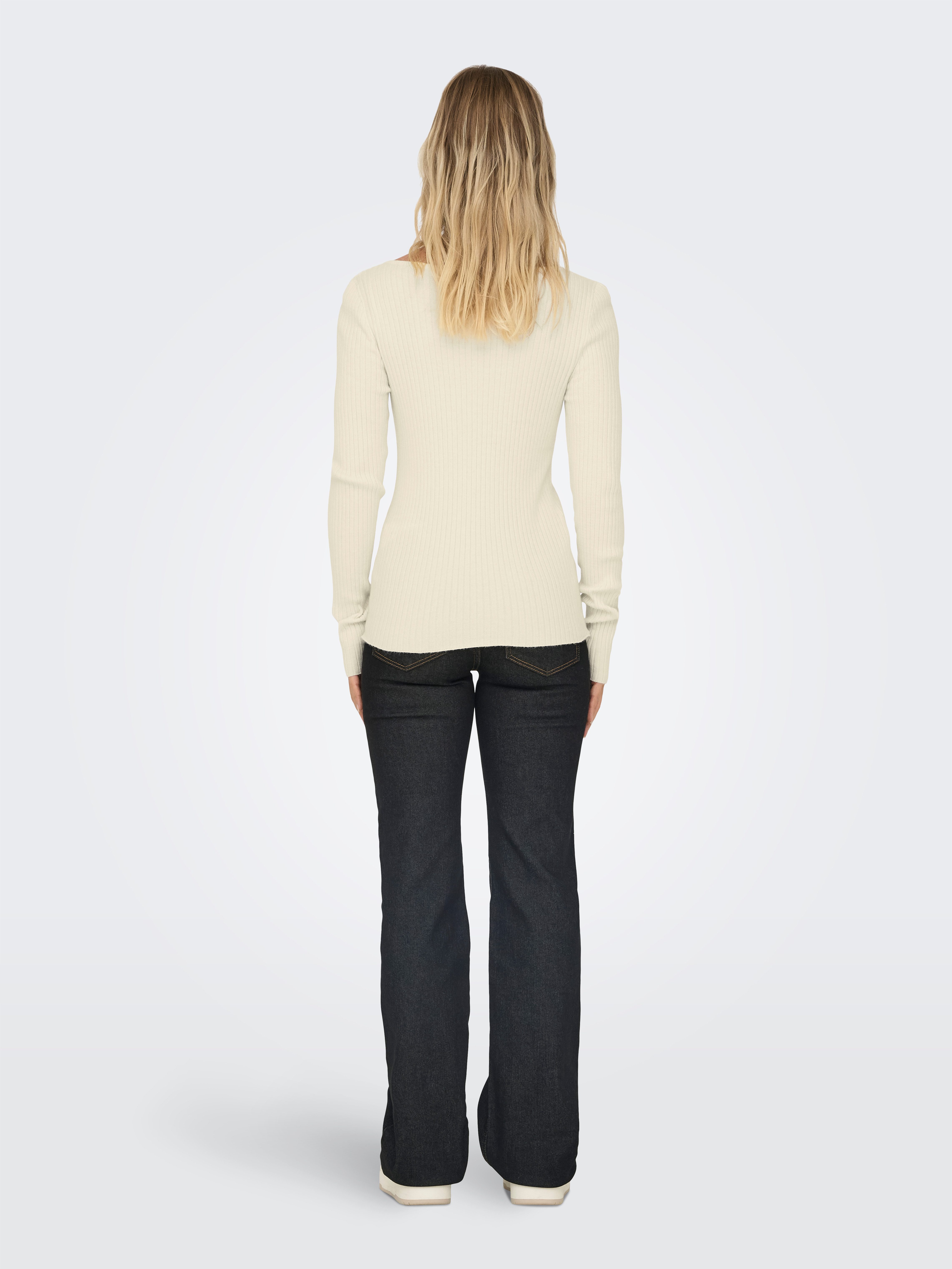 Only Gebreide trui ONLIBI LS RIB BOATNECK CC KNT