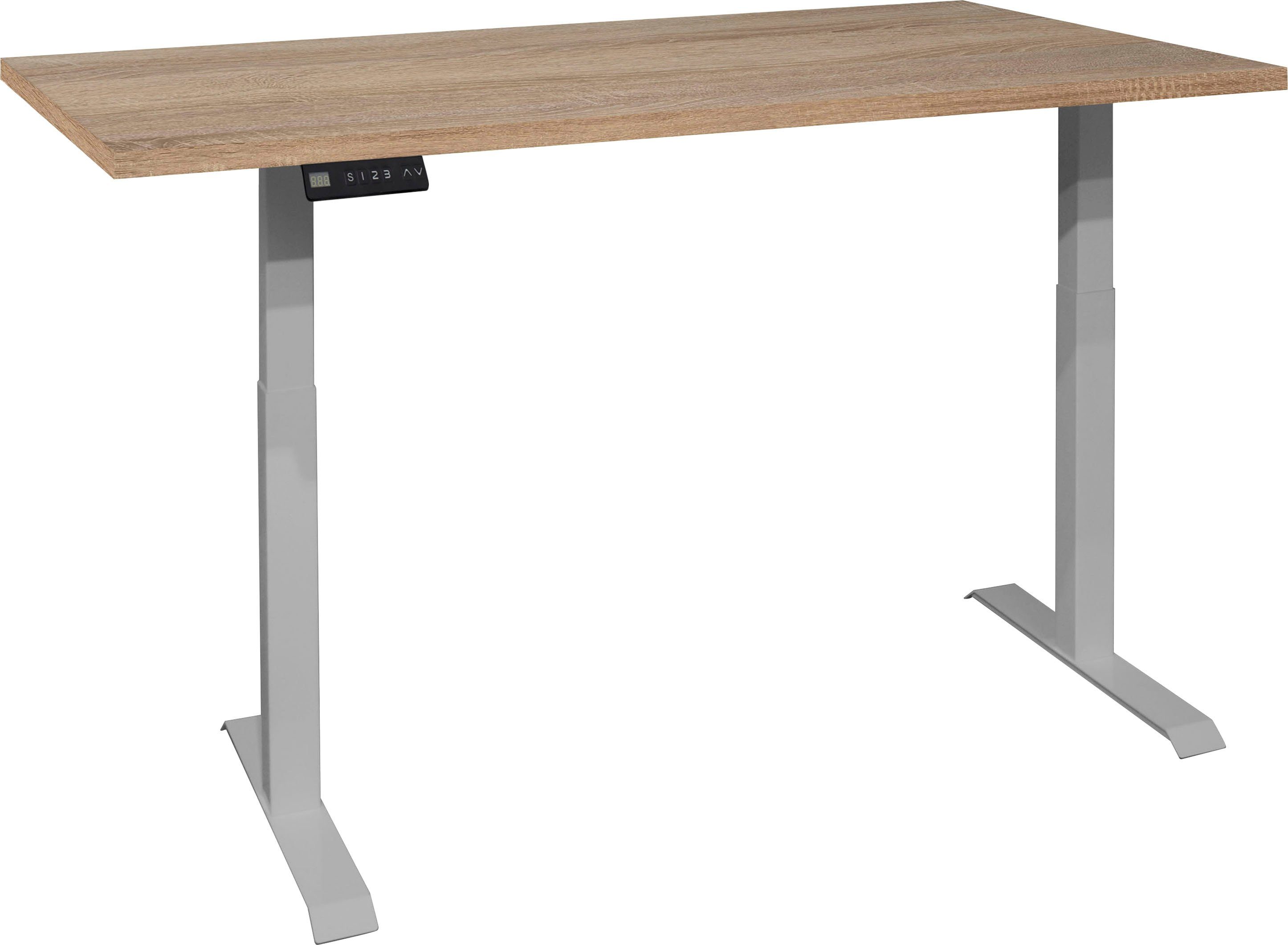 Mäusbacher Bureau Big System Office Breedte 180 cm, elektrisch in hoogte verstelbaar bureaus beige