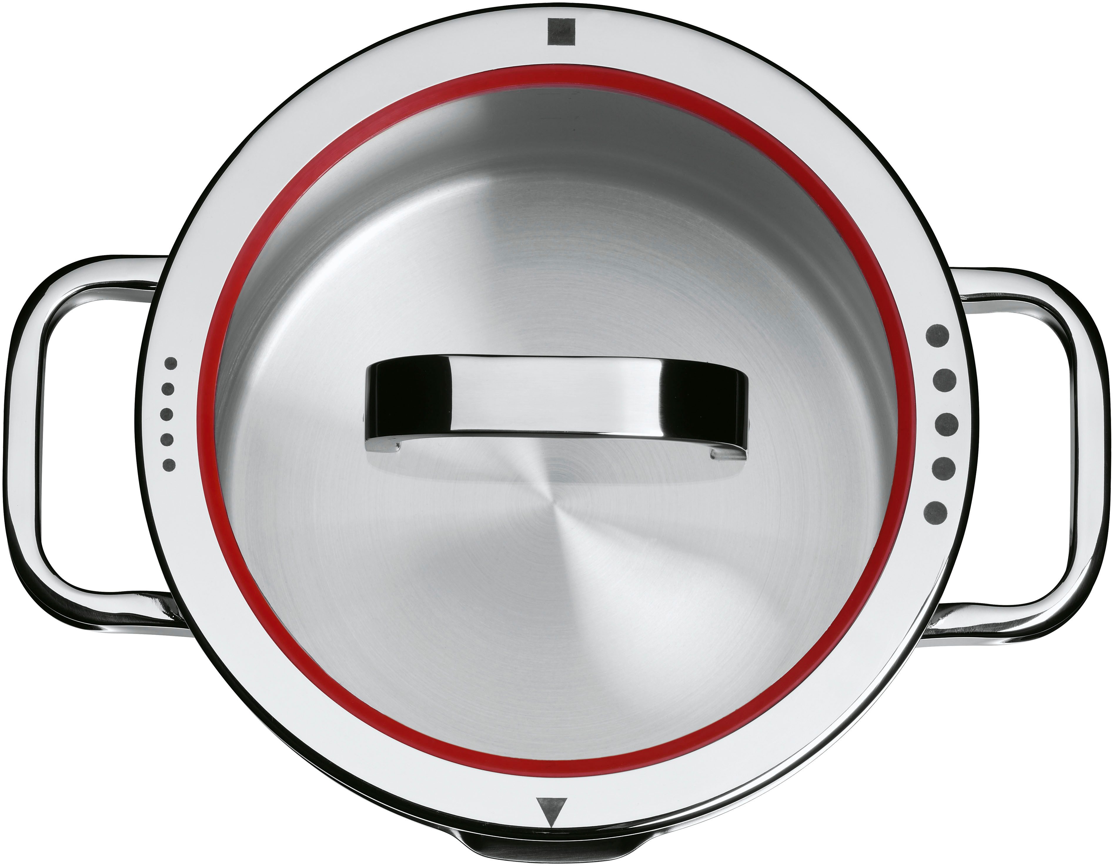 WMF Braadpan Function 4 warmte-reducerende handvatten, met 4 gietfuncties, interne schaalverdeling