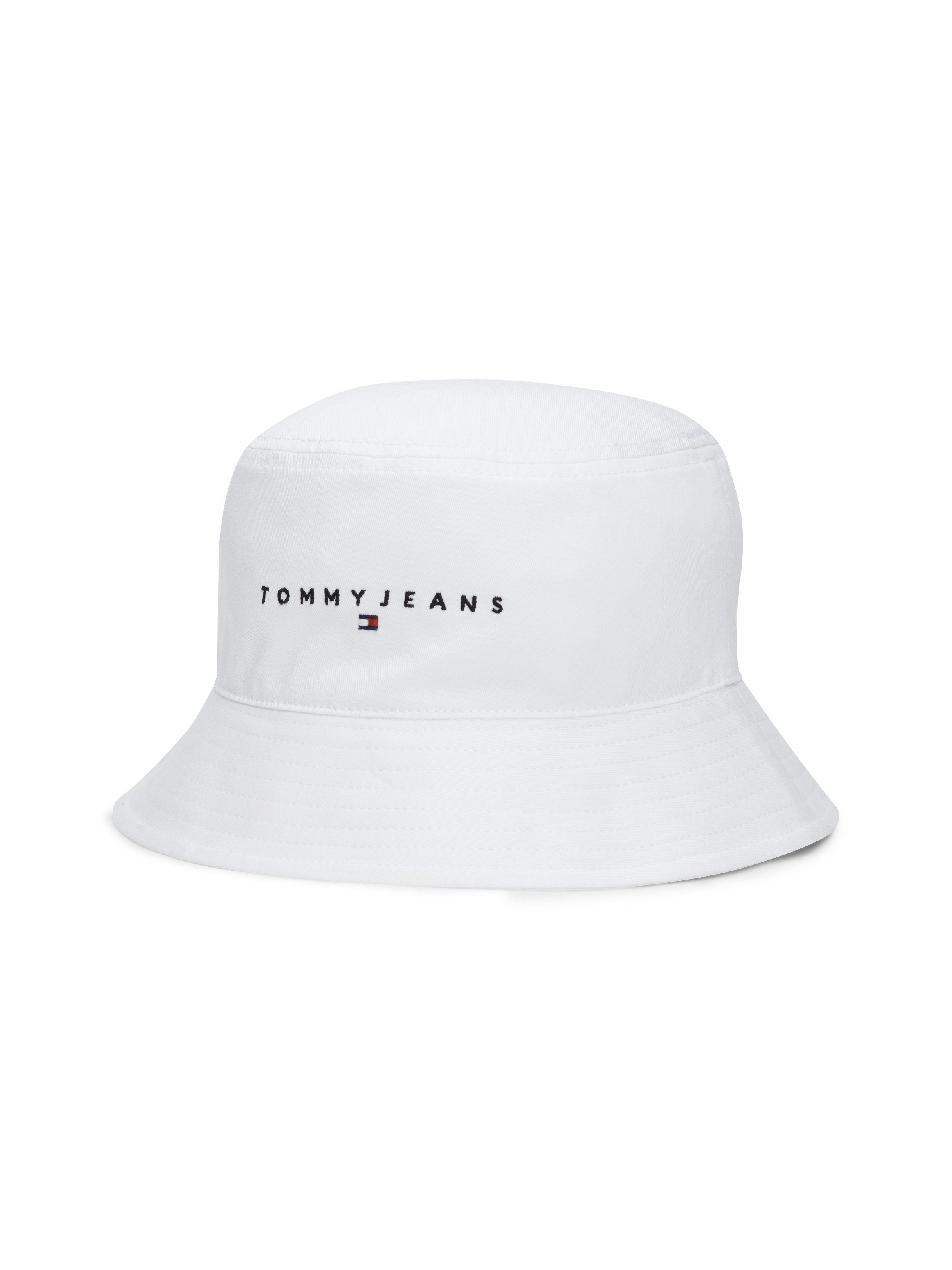 TOMMY JEANS Vissershoed TJM LINEAR LOGO BUCKET HAT met geborduurd logo-opdruk unisex bucket hat