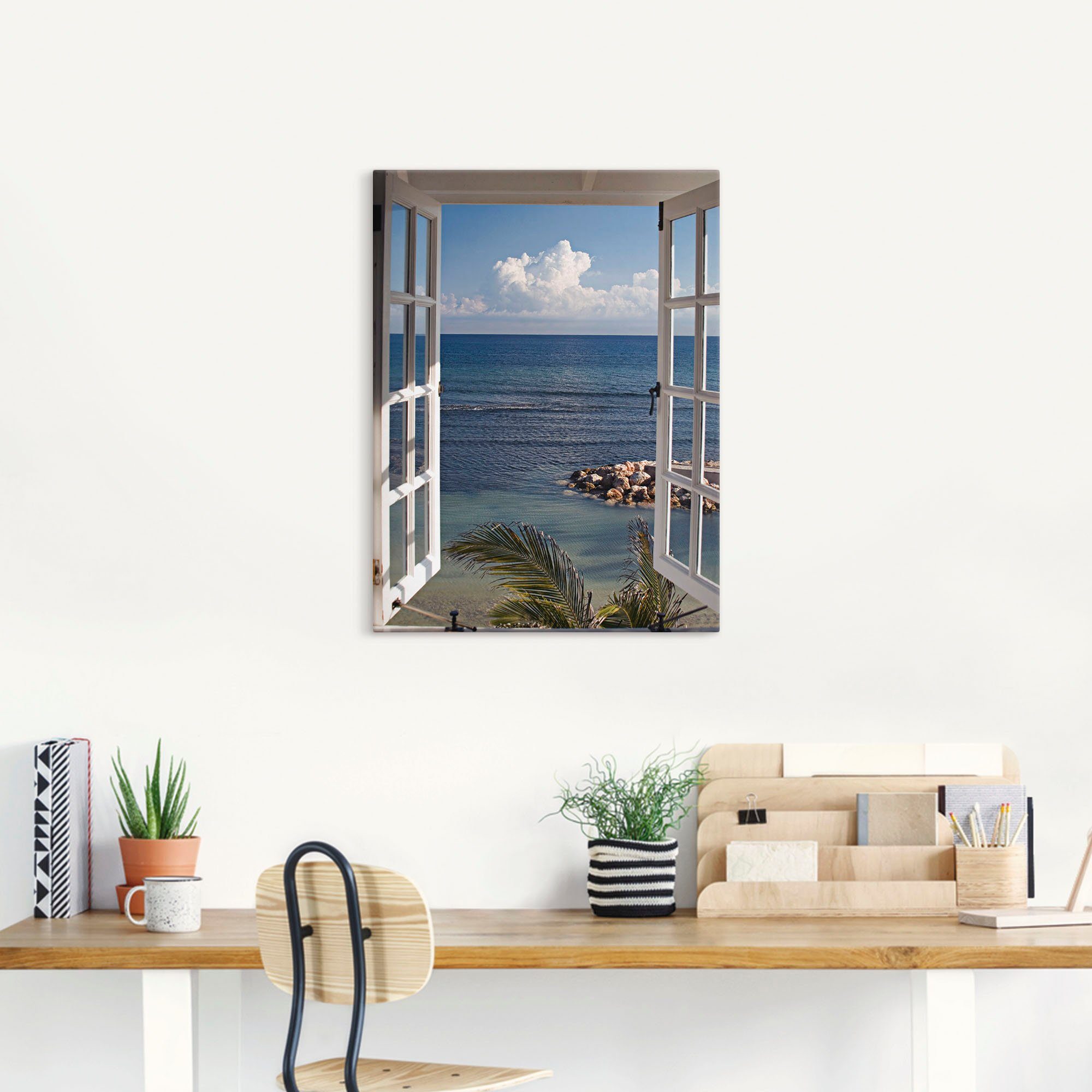 Artland Artprint Uitzicht op het paradijs als artprint van aluminium, artprint voor buiten, artprint op linnen, poster, muursticker