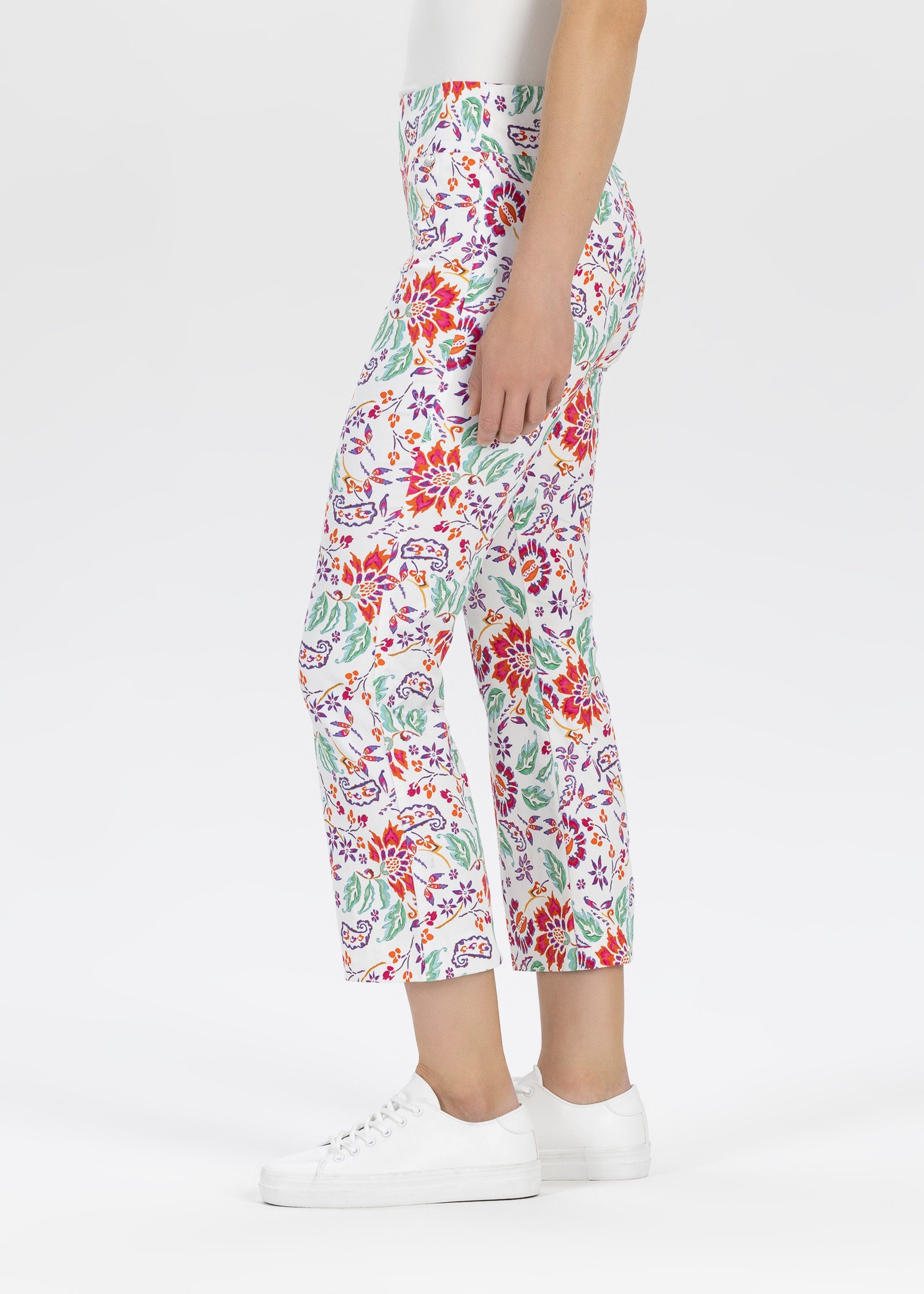 Stehmann Stoffen broek met een bloemmotief