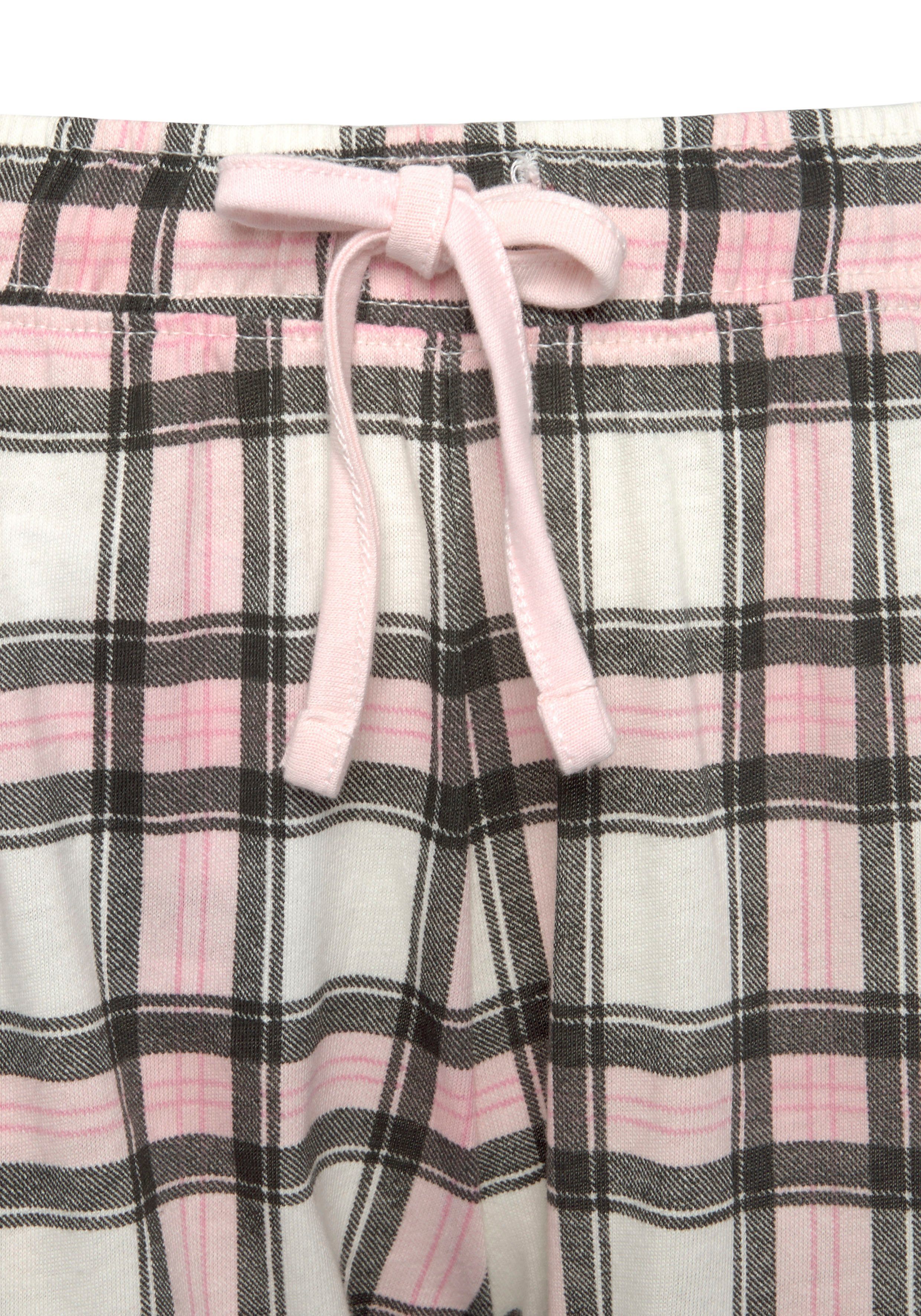 Vivance Dreams Pyjama in dubbelpack met ruitpatroon (4-delig, Set van 2)