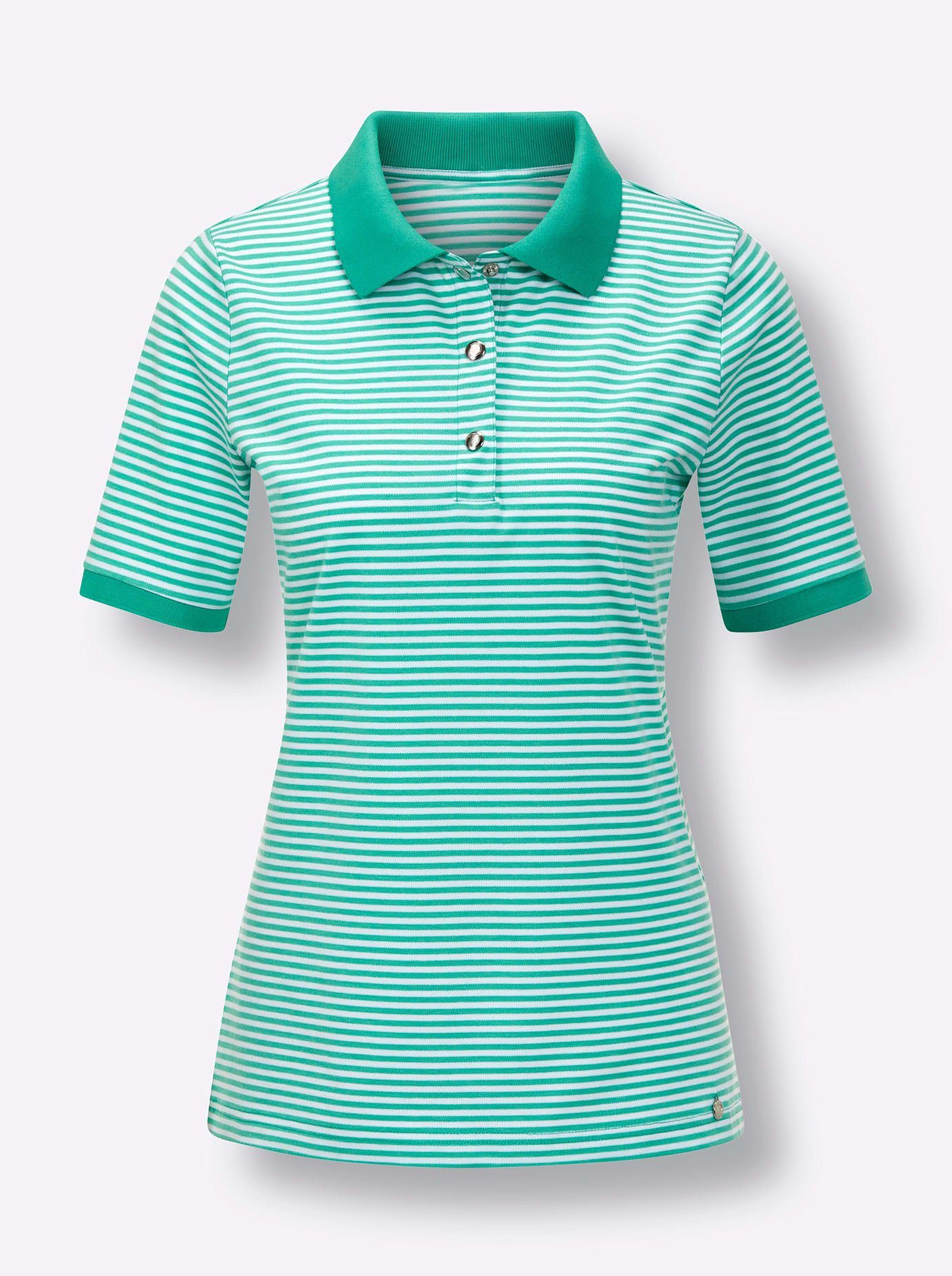 CREATION L PREMIUM Poloshirt Lyocell-katoenen shirt (1-delig)