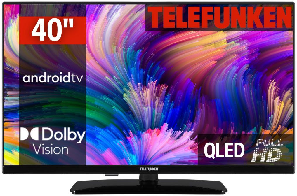 Telefunken QLED-TV D40Q751X2CW, 100 cm / 40", Full HD, Smart TV - Android TV