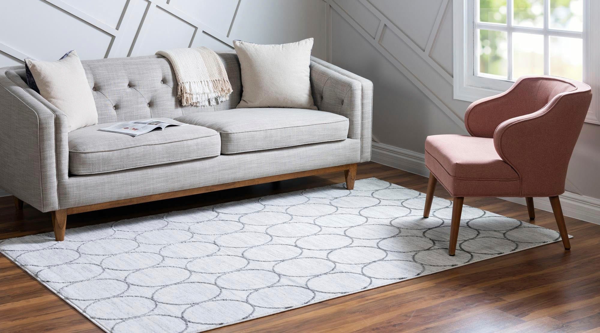 Myflair Möbel & Accessoires Vloerkleed Titan trellis voorraadopruiming Korte pool, geweven, modern design, motief rondjes