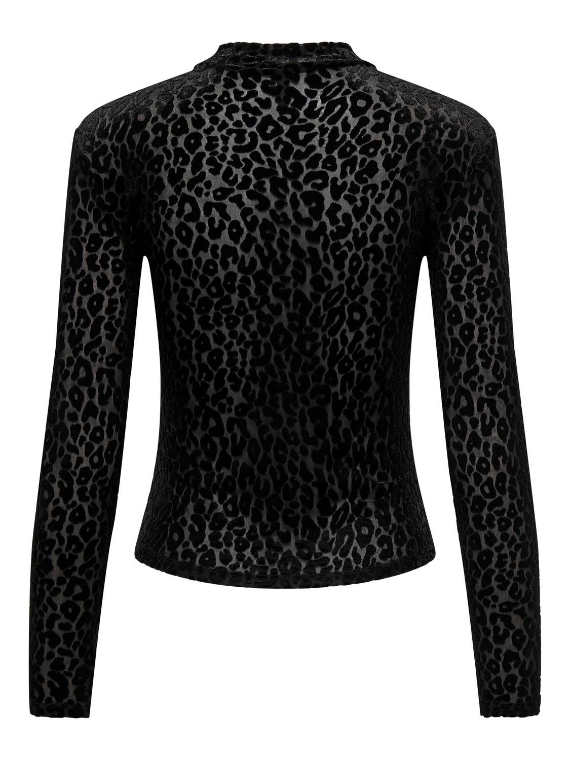 Only Shirt met lange mouwen ONLELIANA L/S HIGHNECK TOP BOX JRS