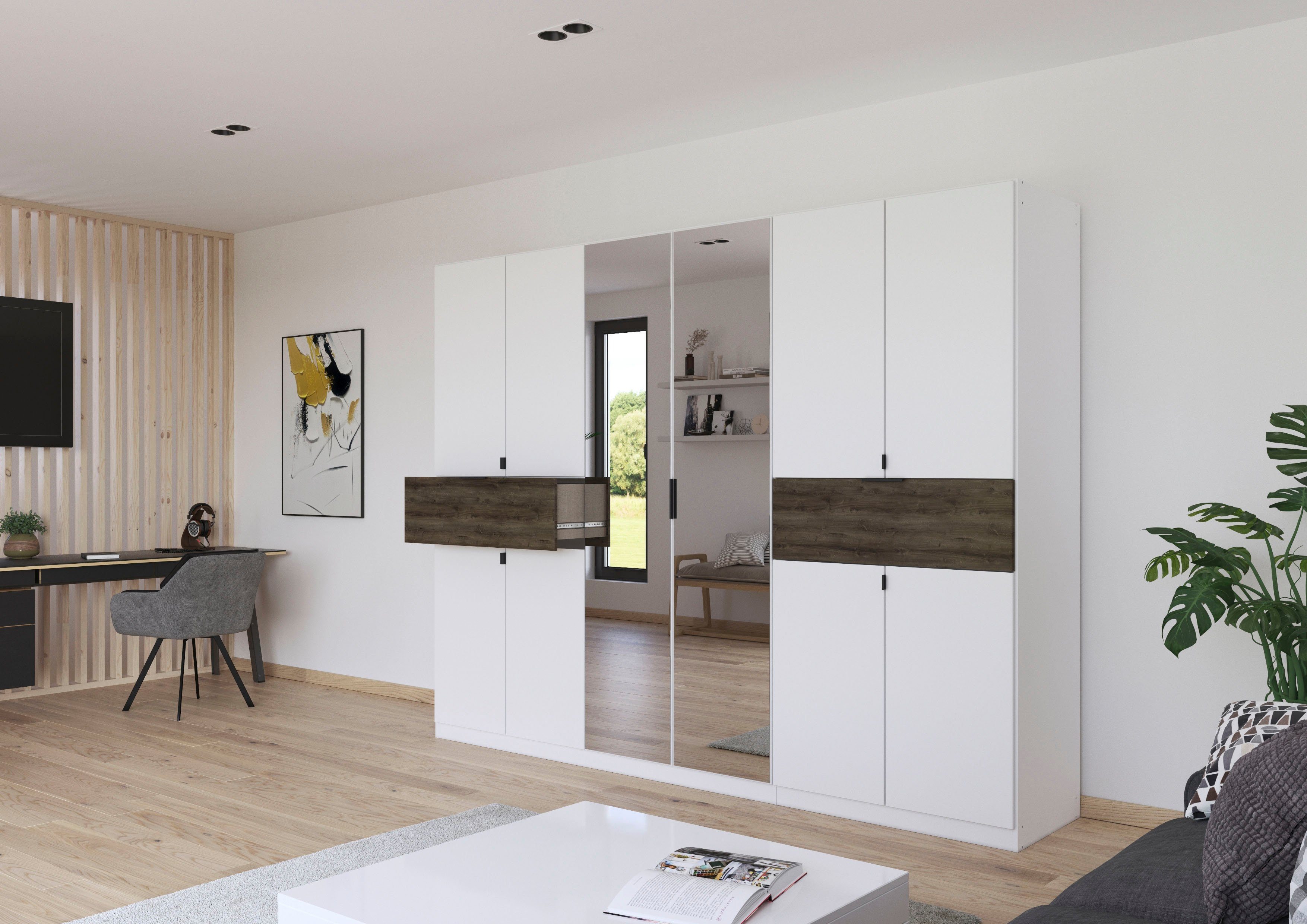 rauch Draaideurkast Kledingkast kast garderobe waskast TICAO met 2 ruime lades, veel opbergruimte made in germany
