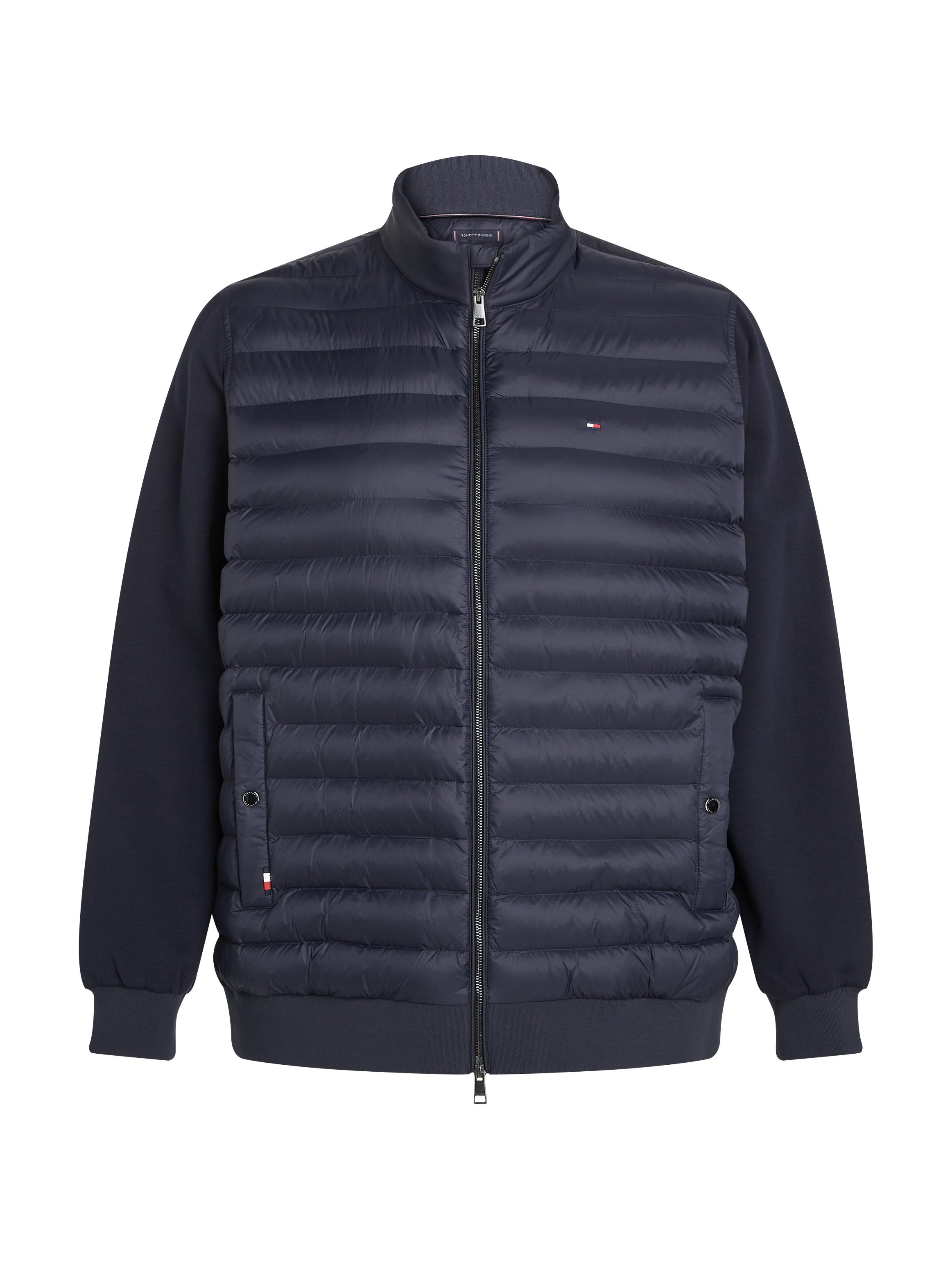 Tommy Hilfiger Jack in collegestijl BT-MIX MEDIA STAND CLLR-B in grote maten, met gestikte inzet aan de voorkant