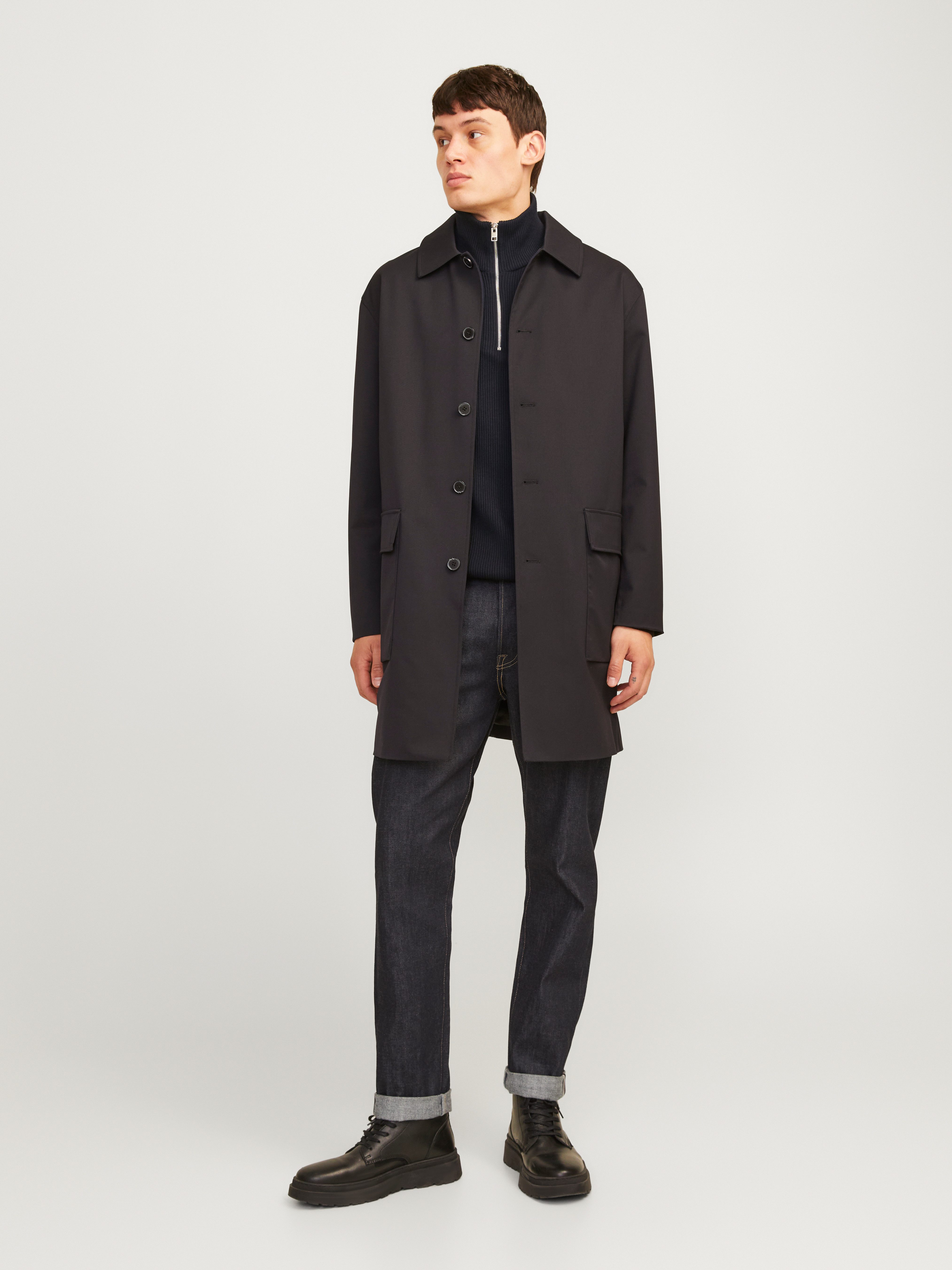 Jack & Jones Schipperstrui JJEPERFECT KNIT HALF ZIP SN