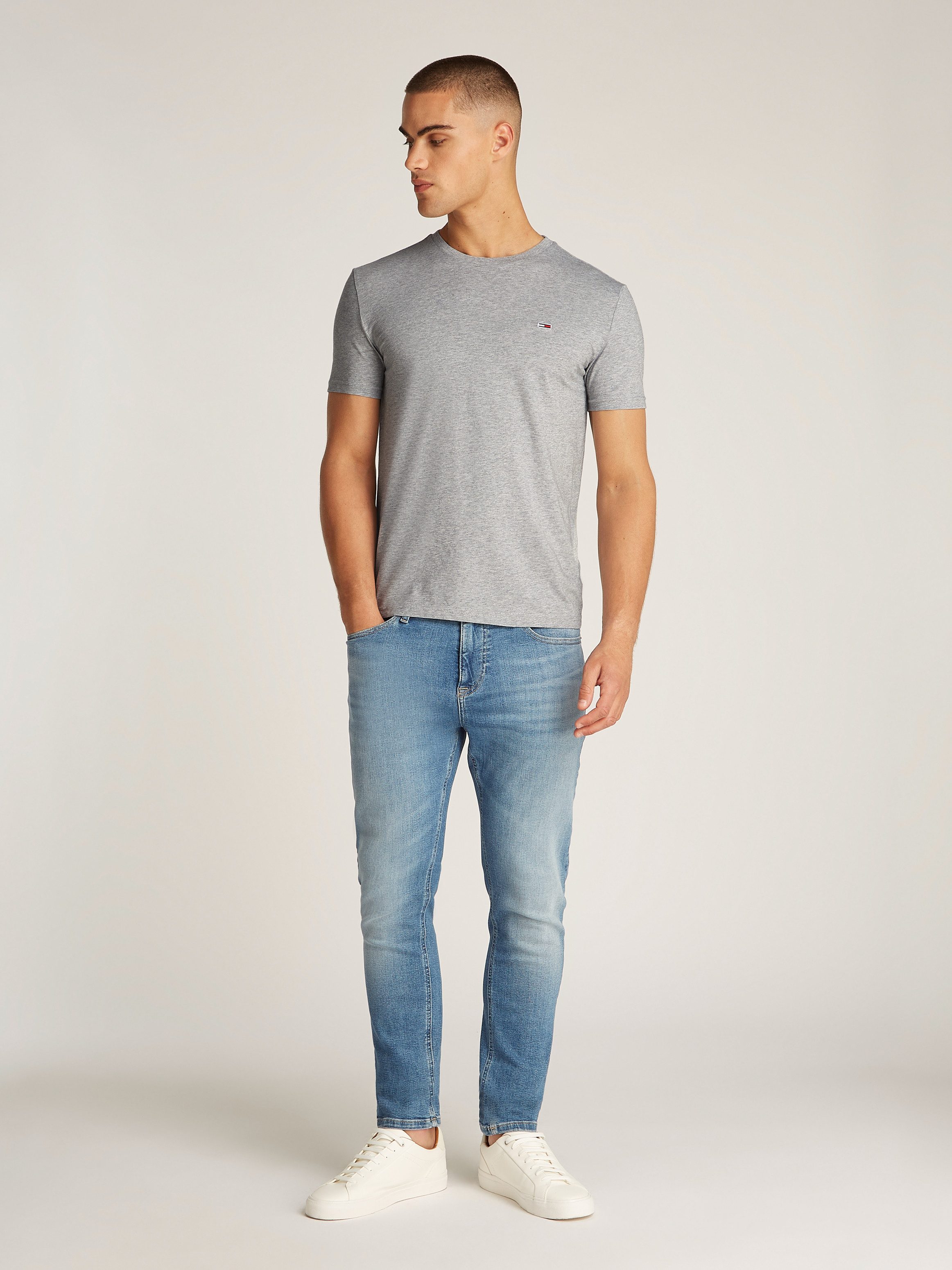 TOMMY JEANS T-shirt TJM XSLIM JASPE HTR TEE EXT