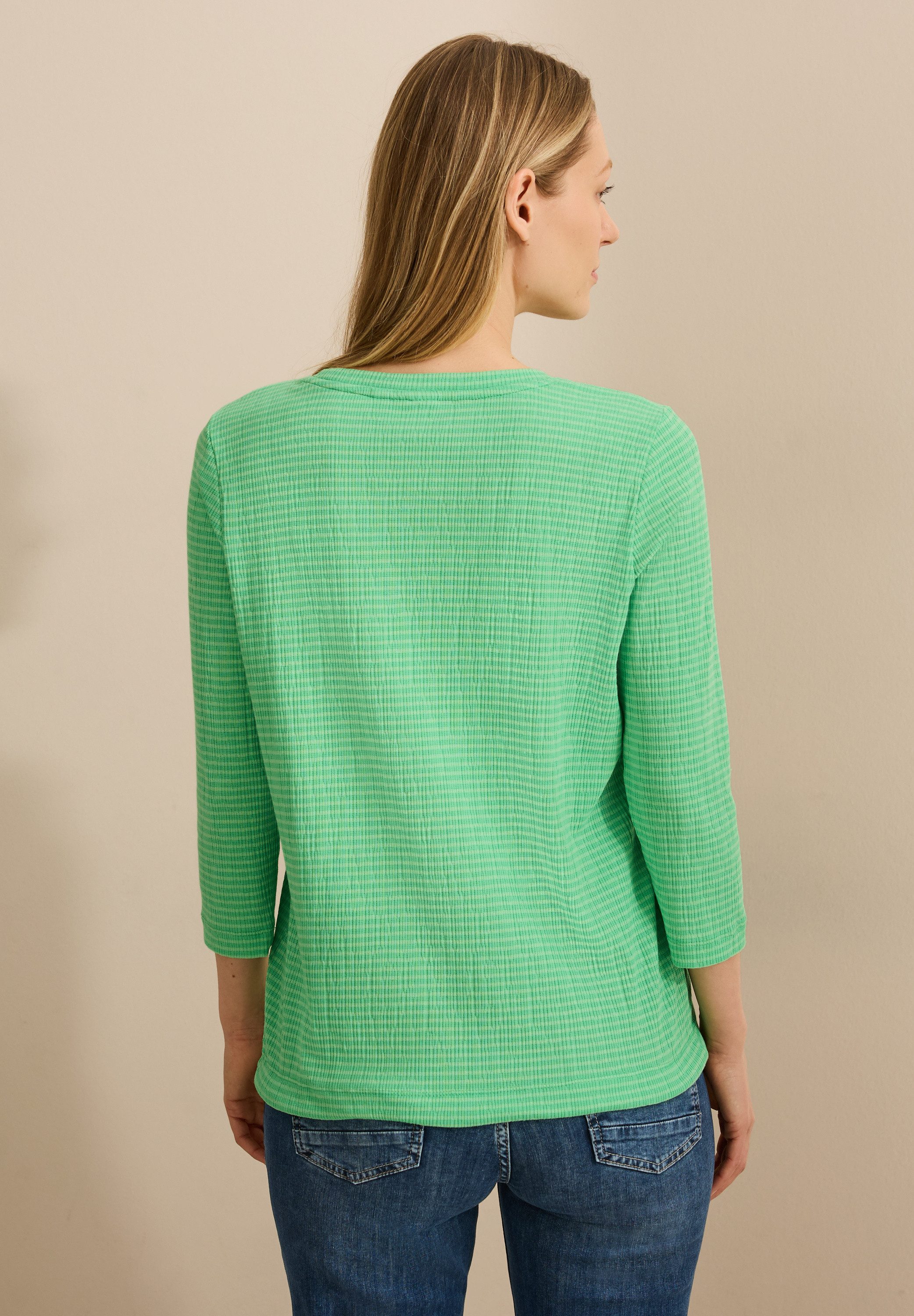 Cecil Shirt met 3/4 mouwen met streepmotief
