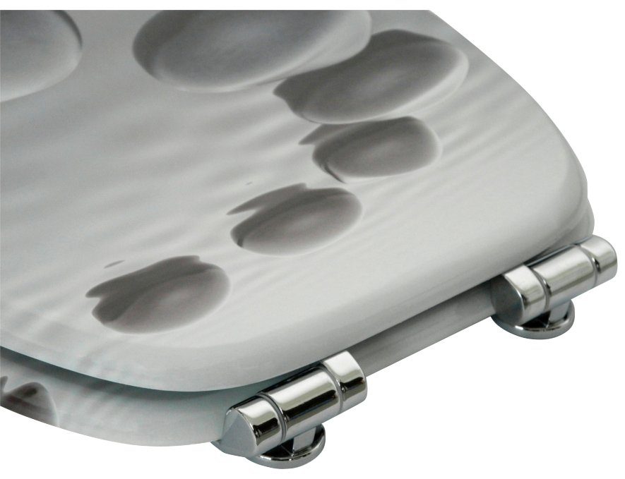 Sanilo Toiletzitting Black Stones met soft-closemechanisme