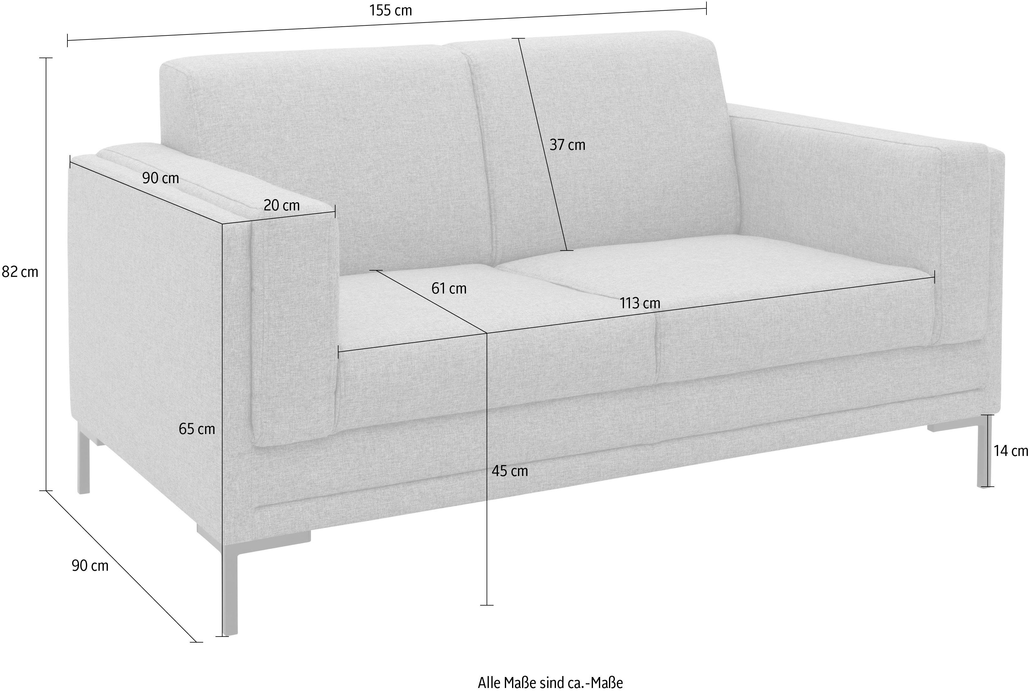 LOOKS BY WOLFGANG JOOP 2-zitsbank LOOKS VII heldere lijnen, chic design