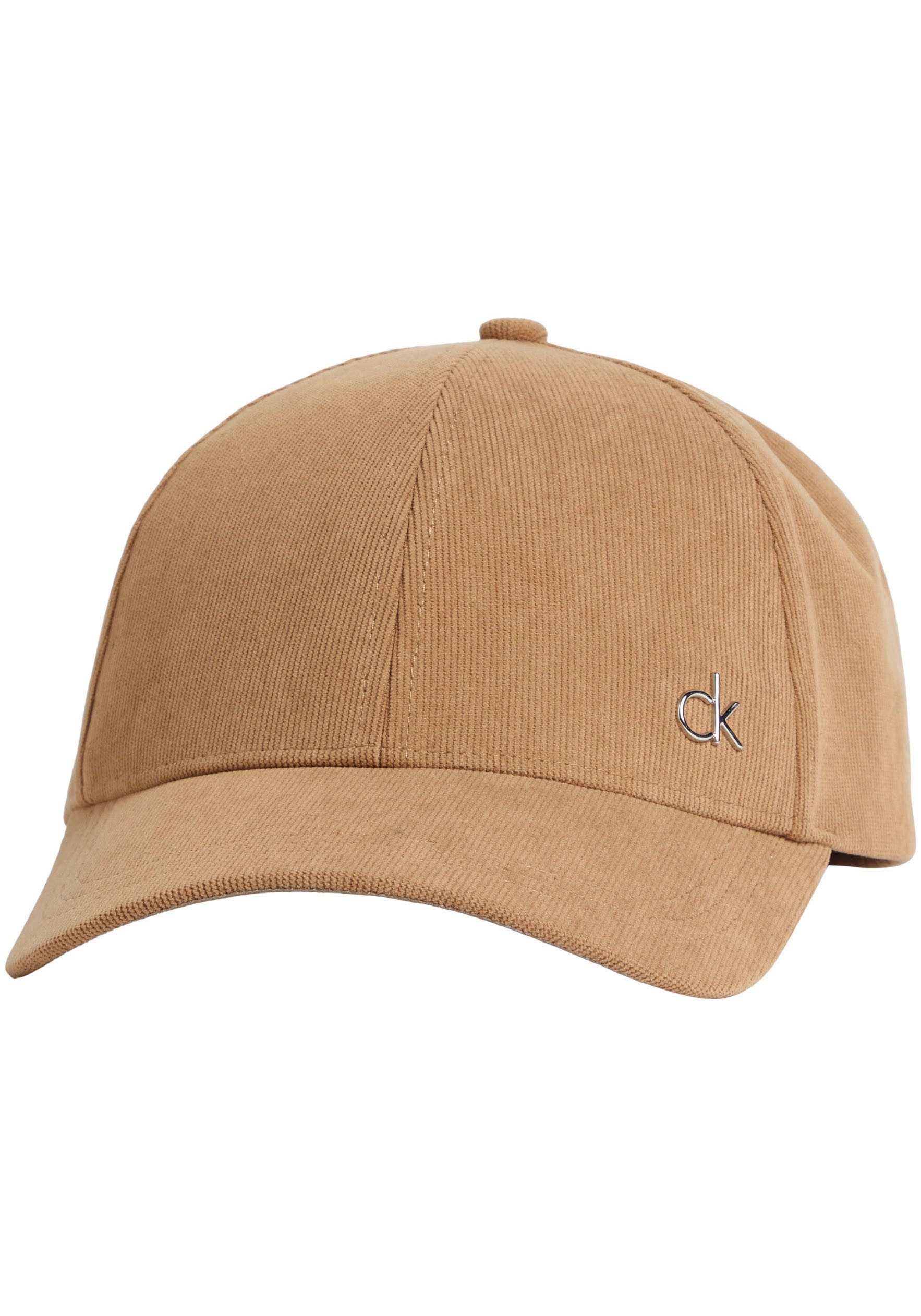 Calvin Klein Baseball pet CORDUROY COTTON CAP Klem sluiting met logo-opdruk