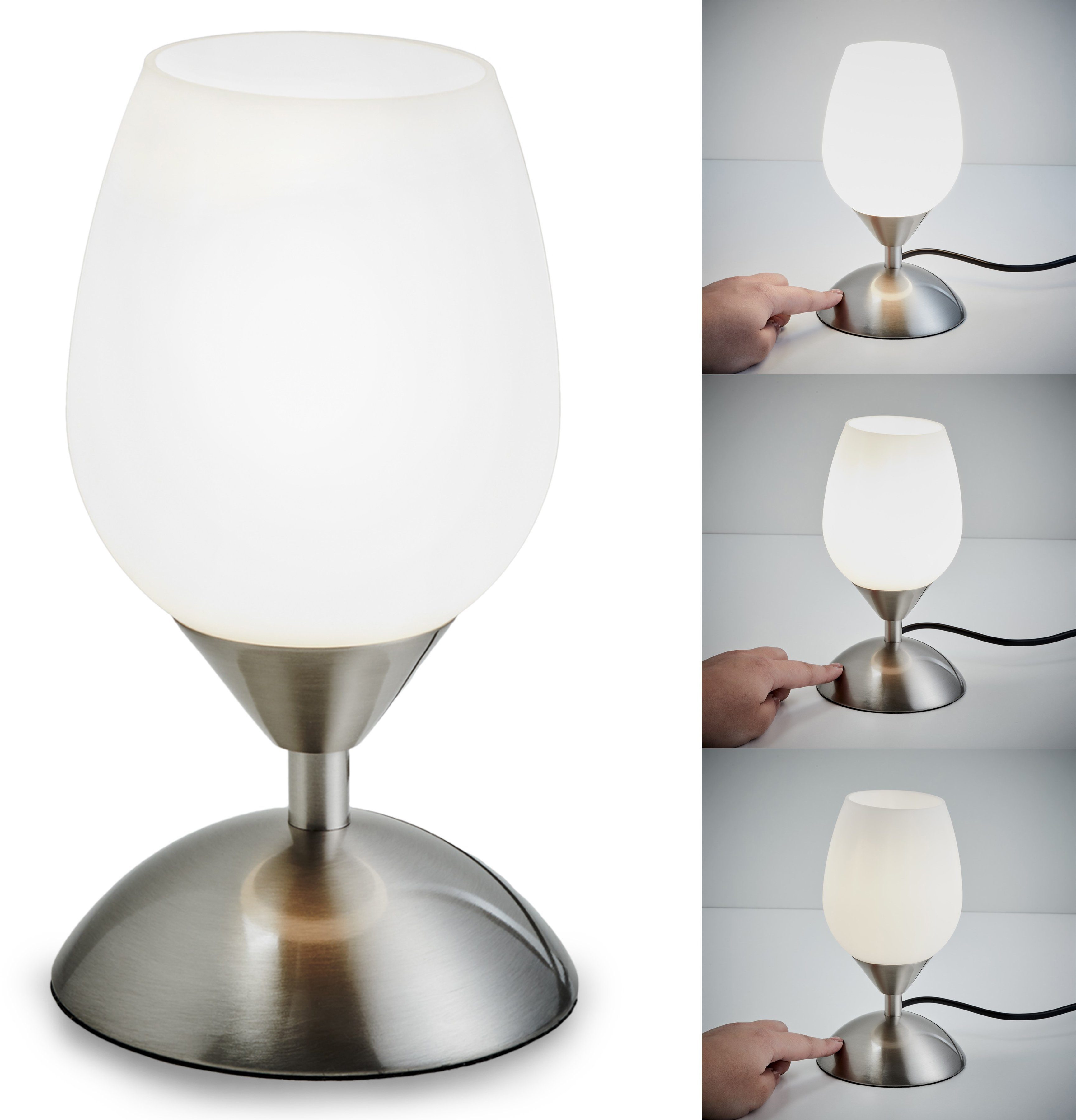 B.K.Licht Tafellamp Touchlamp, dimbaar, nachttafellamp, bureau lamp, woonkamer