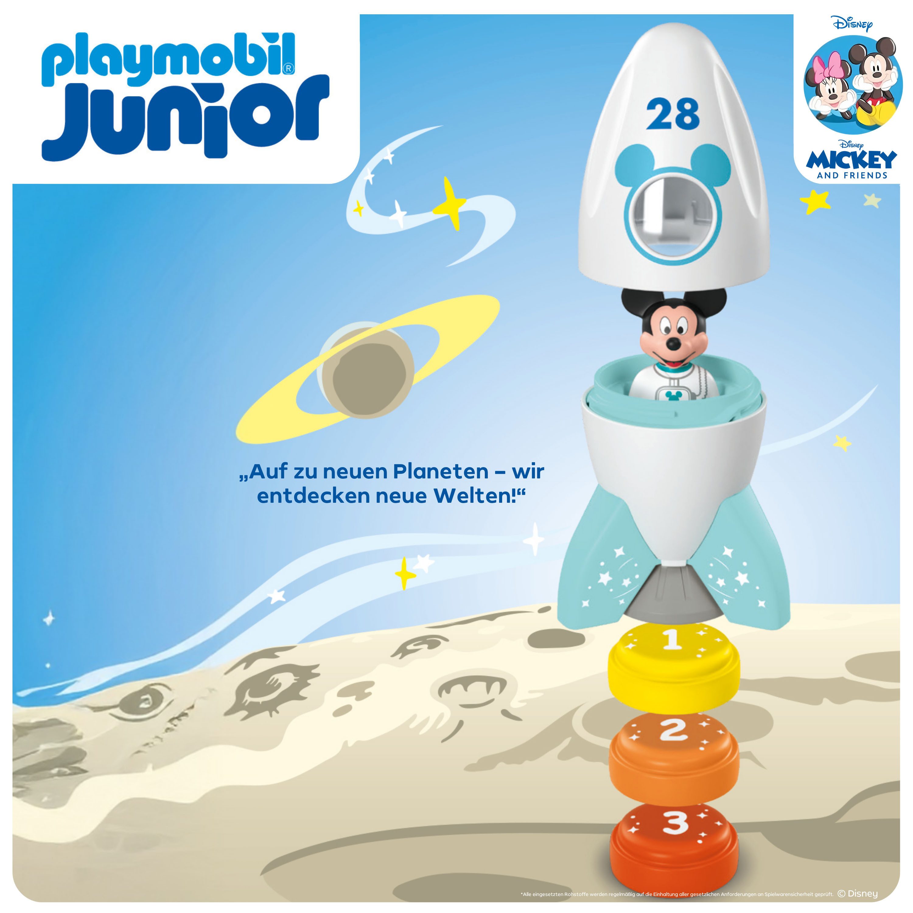 Playmobil® Constructie-speelset Micky Maus' Raketen- & Weltraum-Abenteuer (71771), JUNIOR & Disney (5-delig)