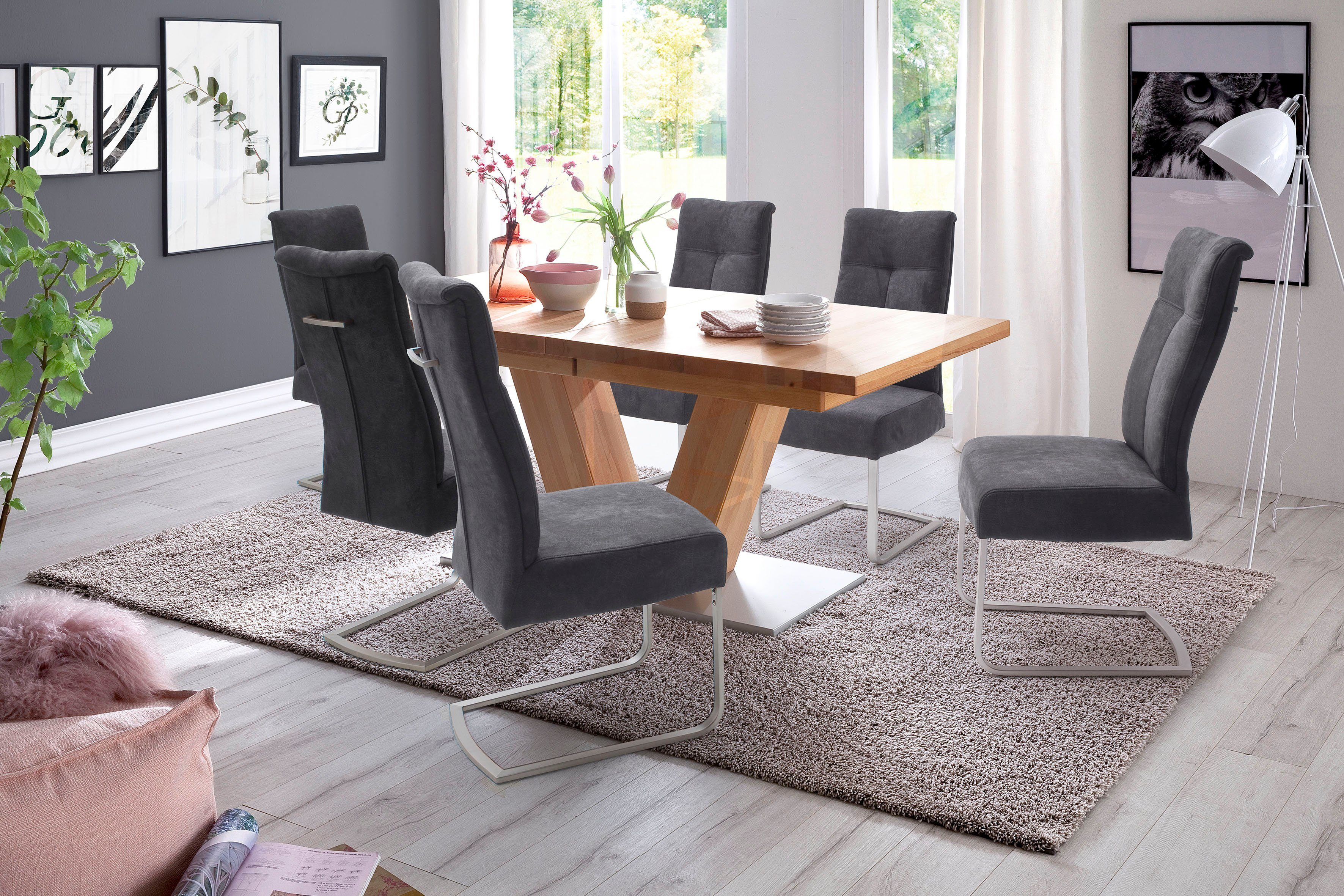 MCA furniture Vrijdragende stoel Talena Stoel belastbaar tot 120 kg (2 stuks)