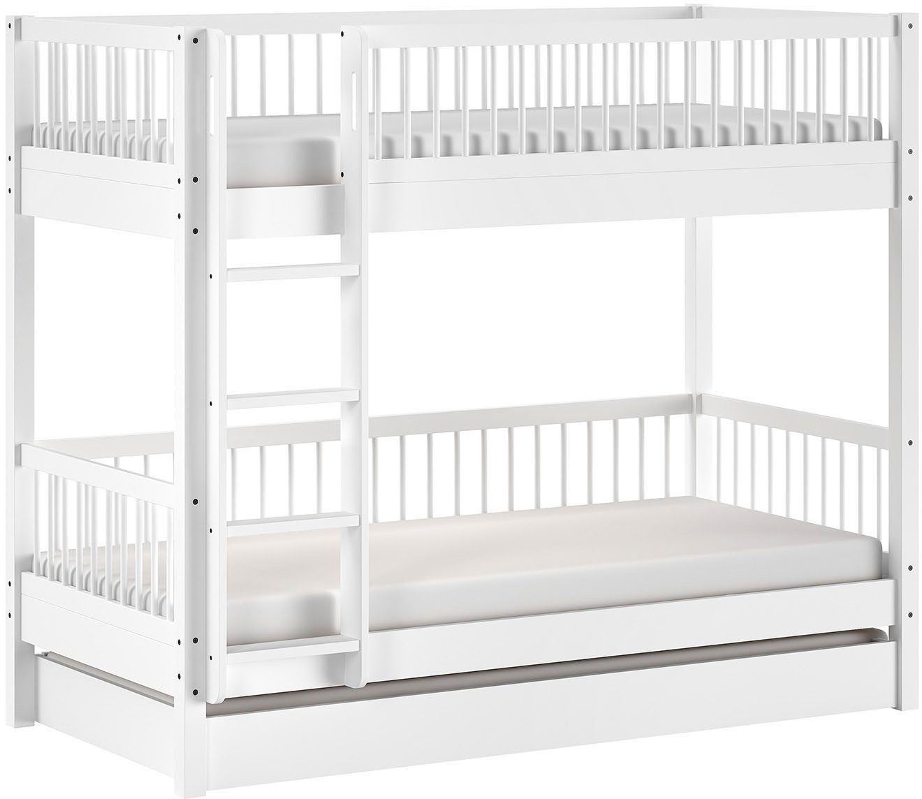 Home affaire Stapelbed met 90x200 cm lf, lattenbodems, ladder, optioneel met bedlade, wit