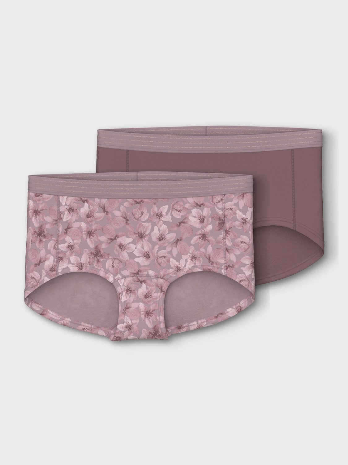 Name It Boxershort NKFHIPSTER 2P MAUVE FLOWER NOOS (set 2 stuks)