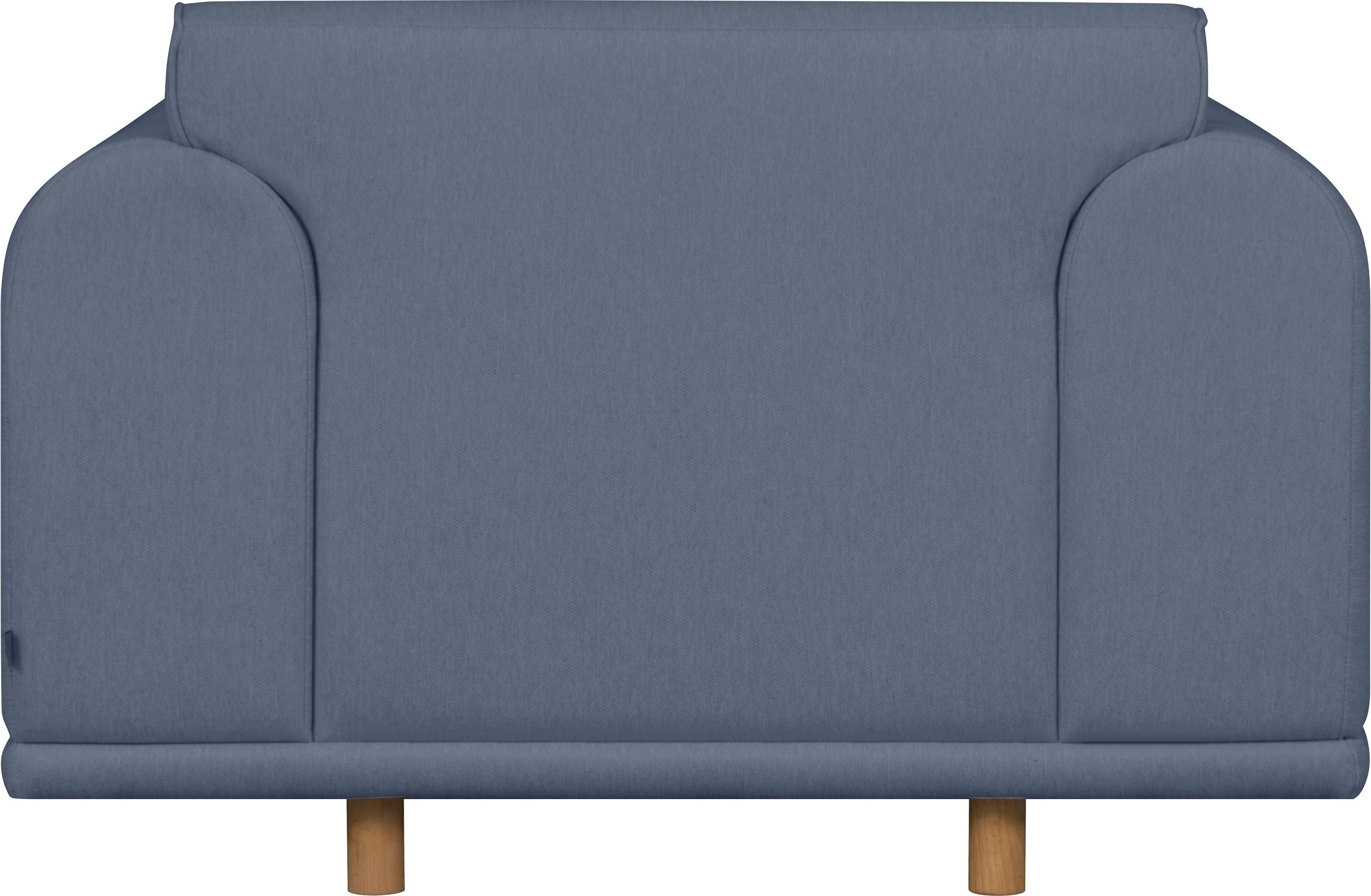 andas Loveseat Maroon stoel in een scandinavisch design, met losse kussens (set)
