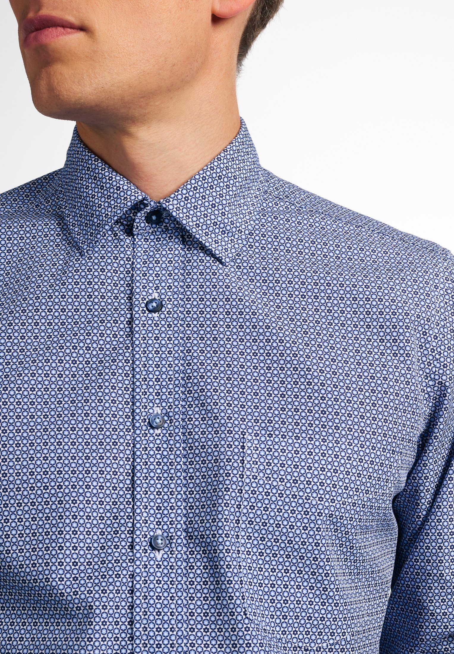 Eterna Overhemd met lange mouwen Slim fit