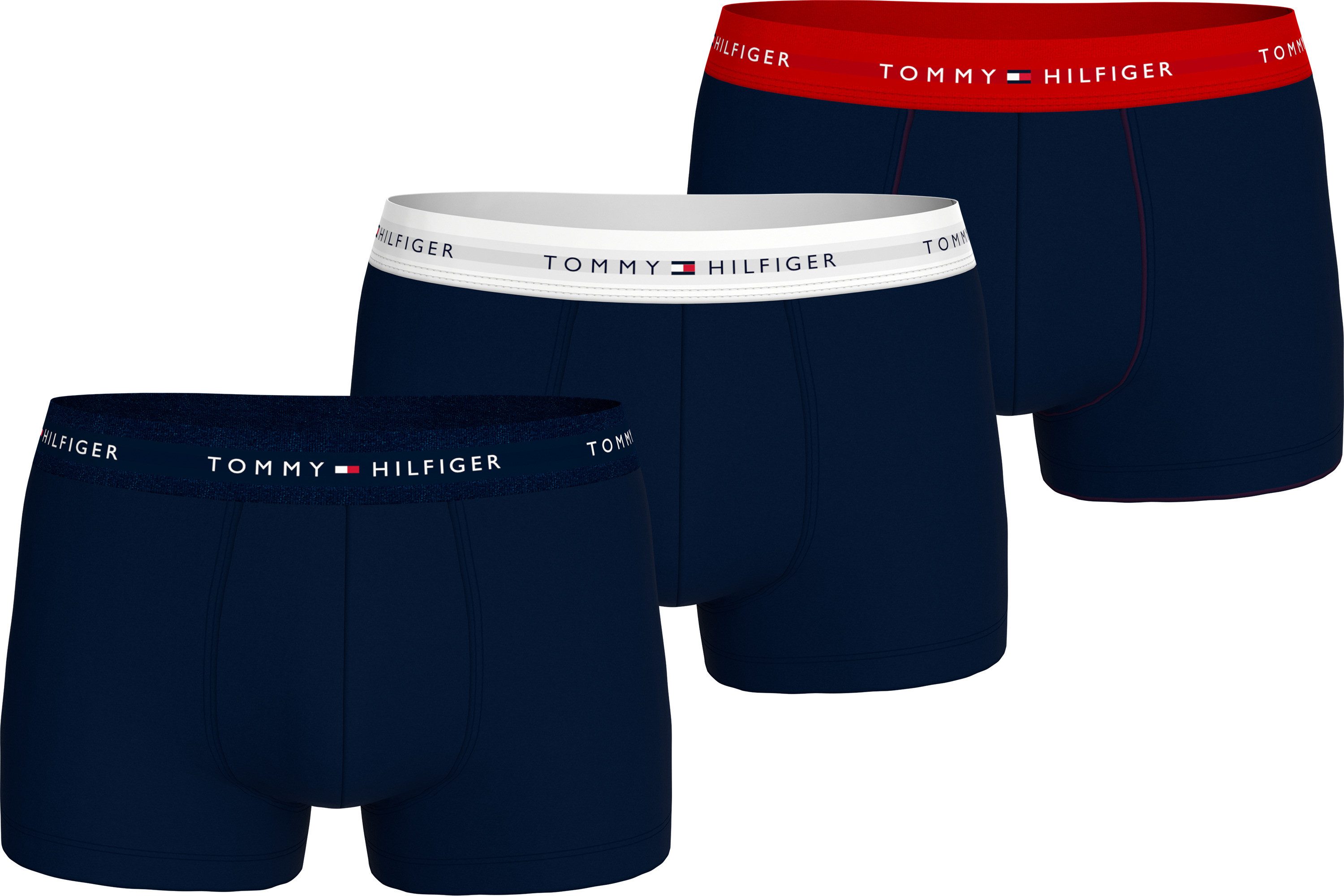 Tommy Hilfiger Underwear Boxershort 3P WB TRUNK met contrasterende logo-band (3 stuks)