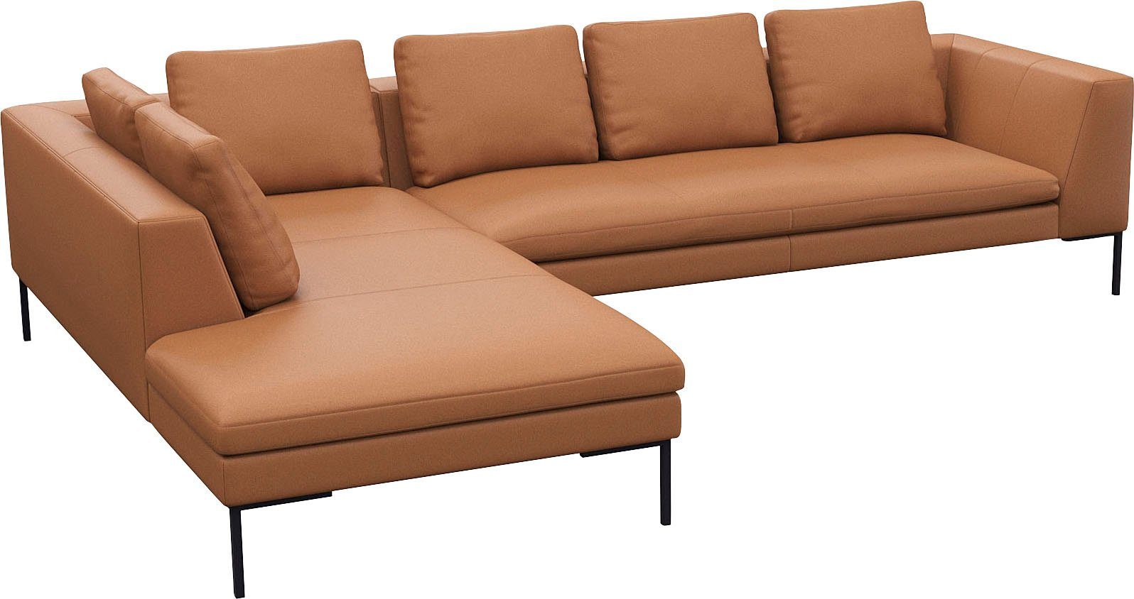 FLEXLUX Hoekbank Loano, super comfortabel zitcomfort door koudschuim in de zitting, L-vorm