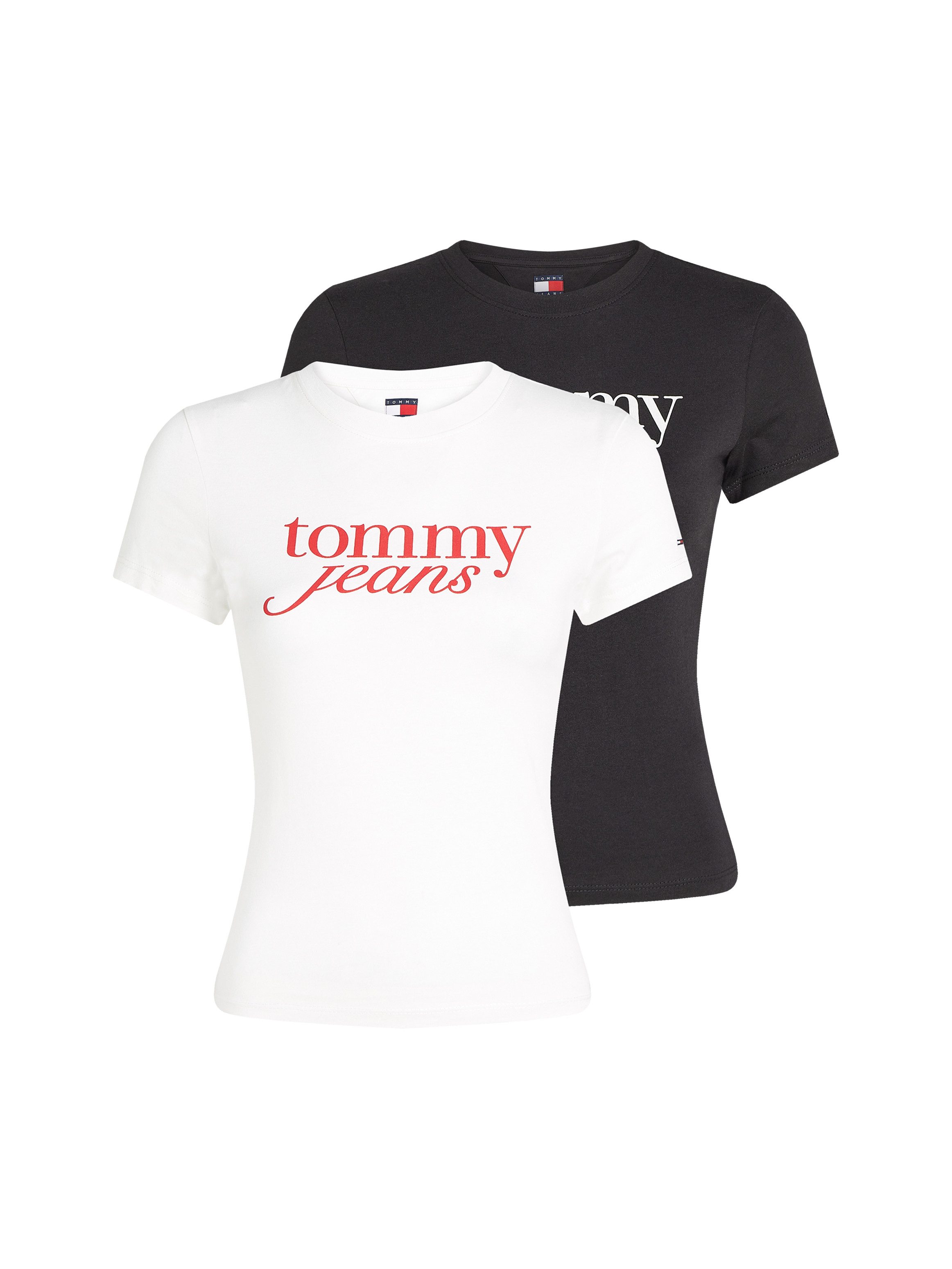 TOMMY JEANS T-shirt TJW 2PACK ESSENTIAL LOGO TEE (set, 2-delig, 2 stuks)