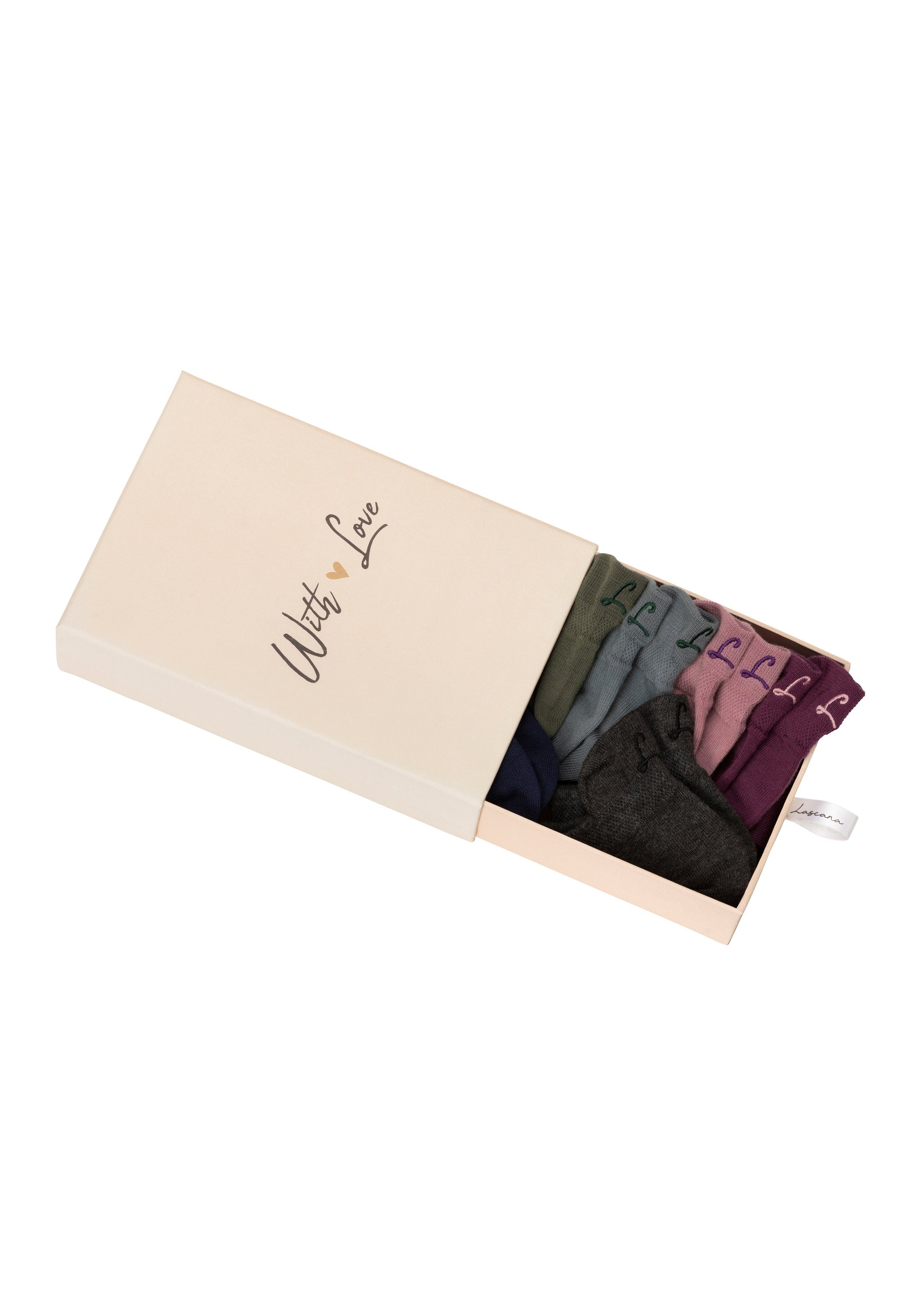 Lascana Sneakersokken met klein borduursel (box, 7 paar, Box)