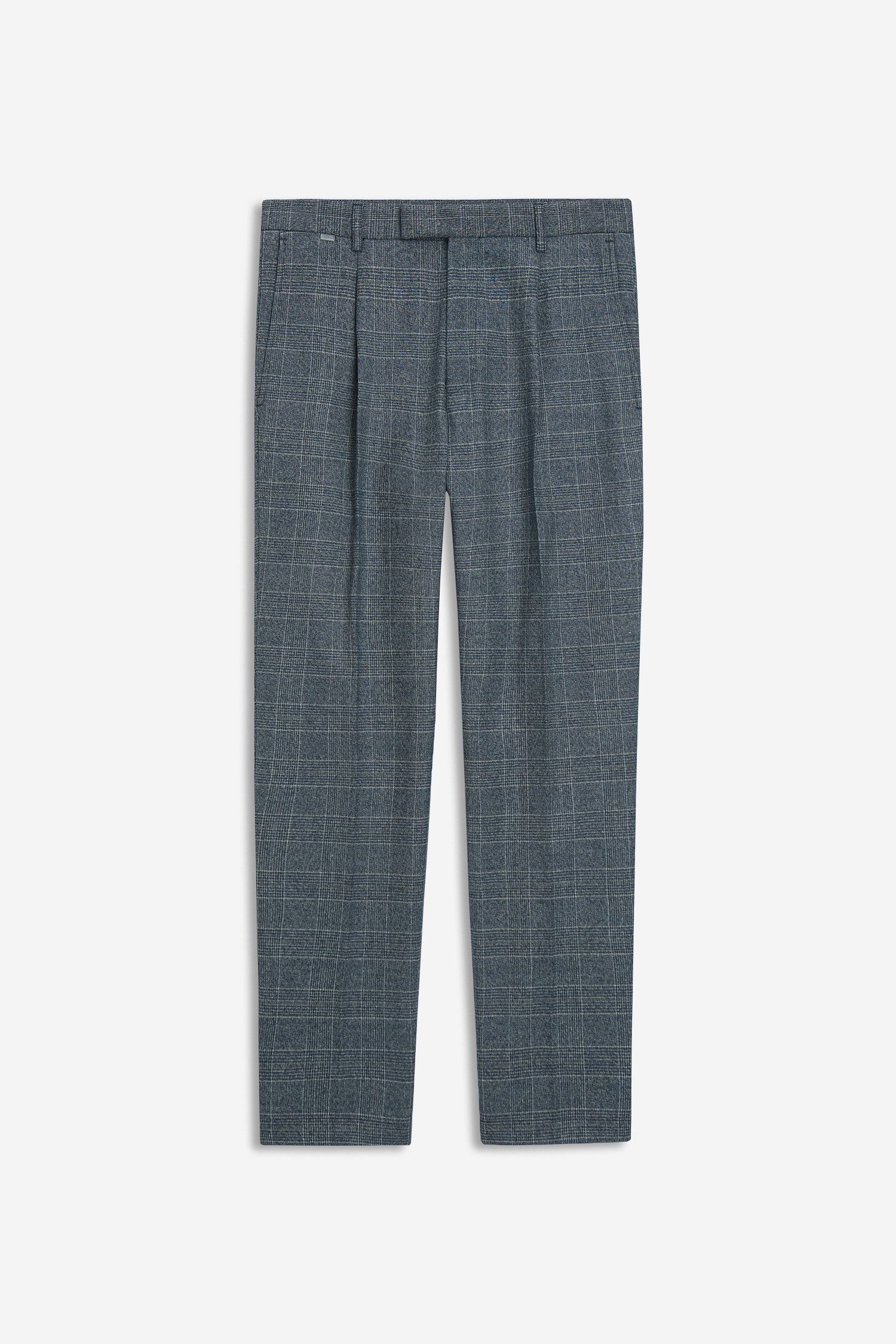 Cinque Bandplooibroek CISALTO in modieus ruitontwerp heren pantalons maat 50-smal blauw