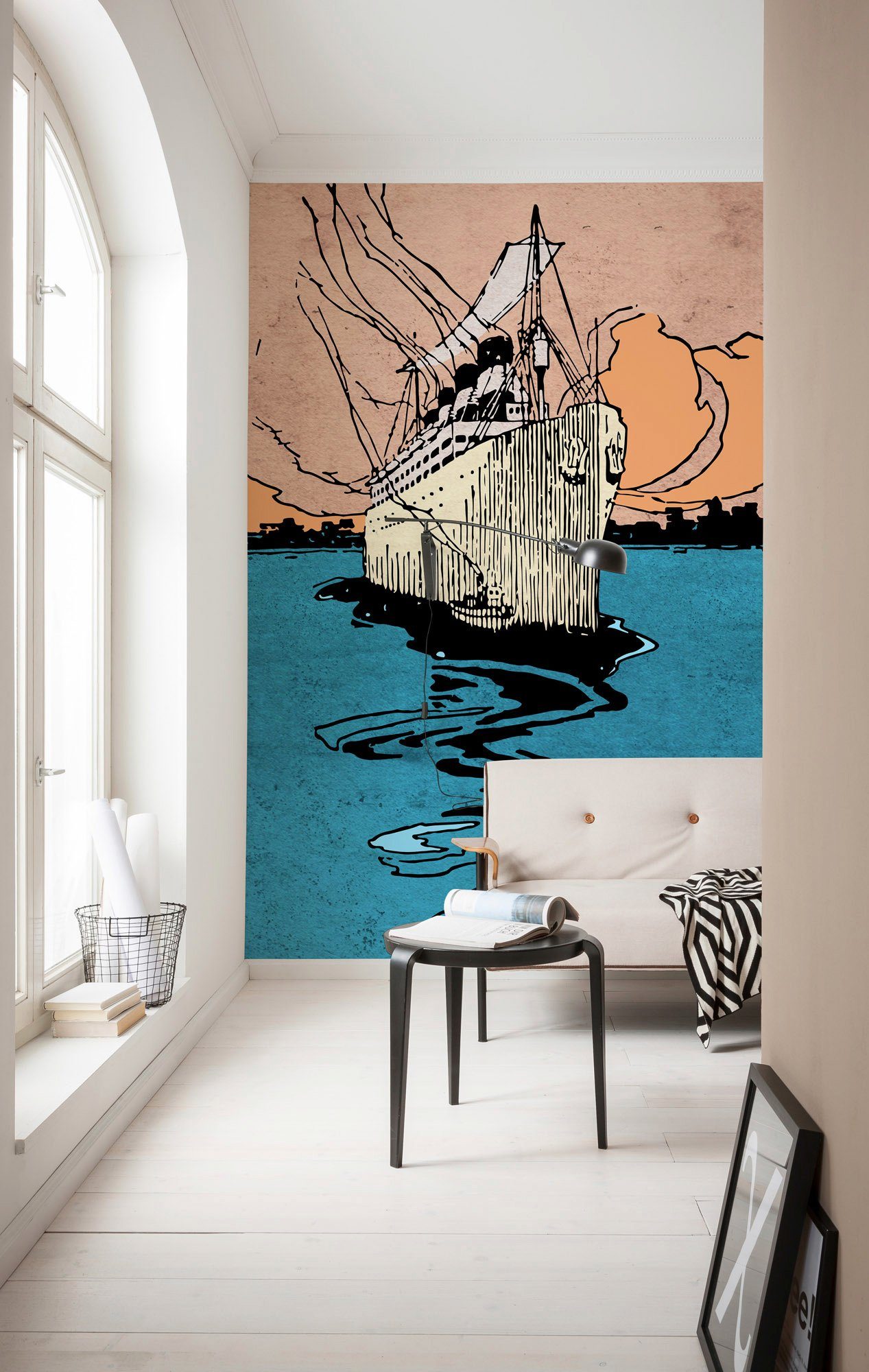 Komar Vliesbehang Digitale print vlies - La Nave - Afmeting 200 x 280 cm