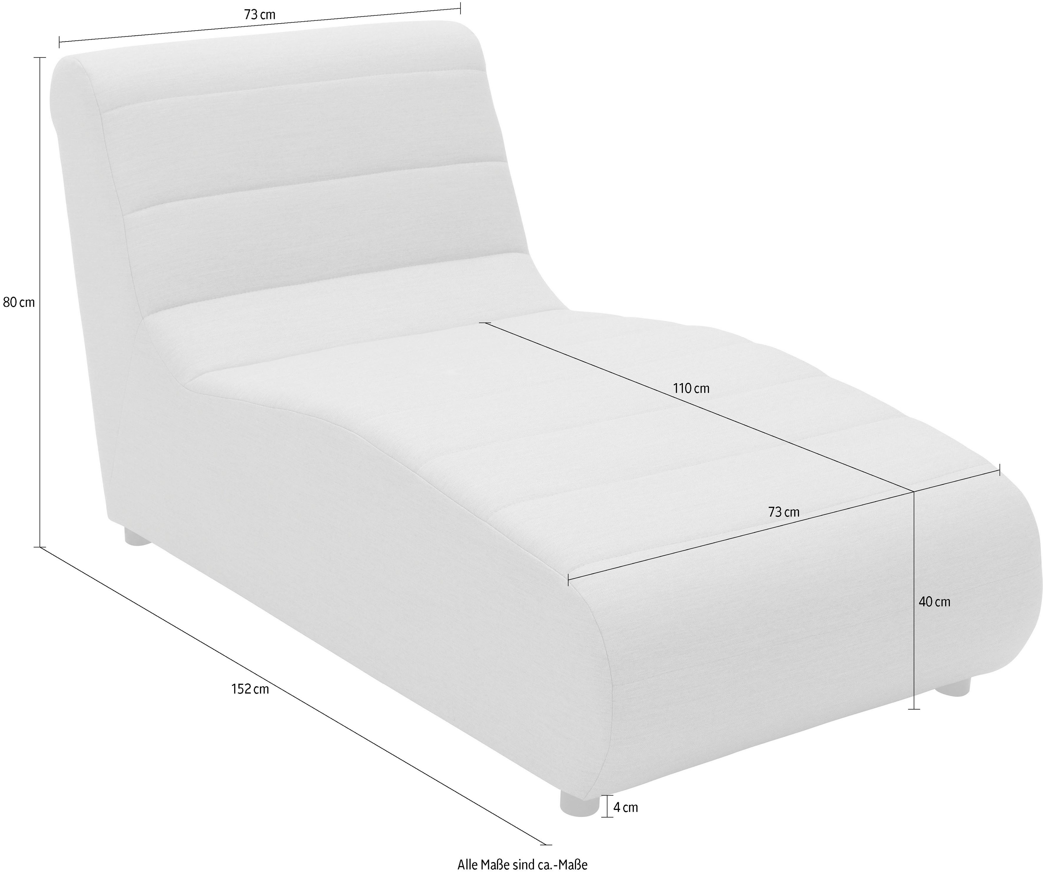DOMO collection Sofaelement Soleil, onderhoudsvriendelijke en weerbestendige bekleding Buiten, bijzonder ontwerp en vormgeving, individueel uitbreidbaar